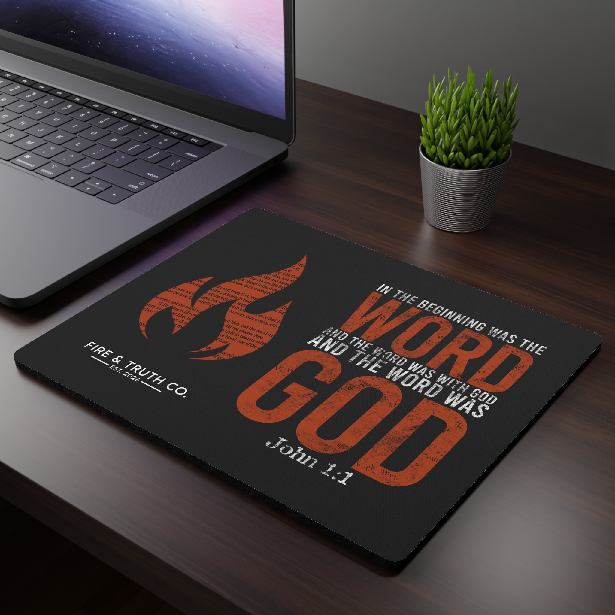 In the Beginning Was the Word--John 1:1 Rectangular Mouse Pad