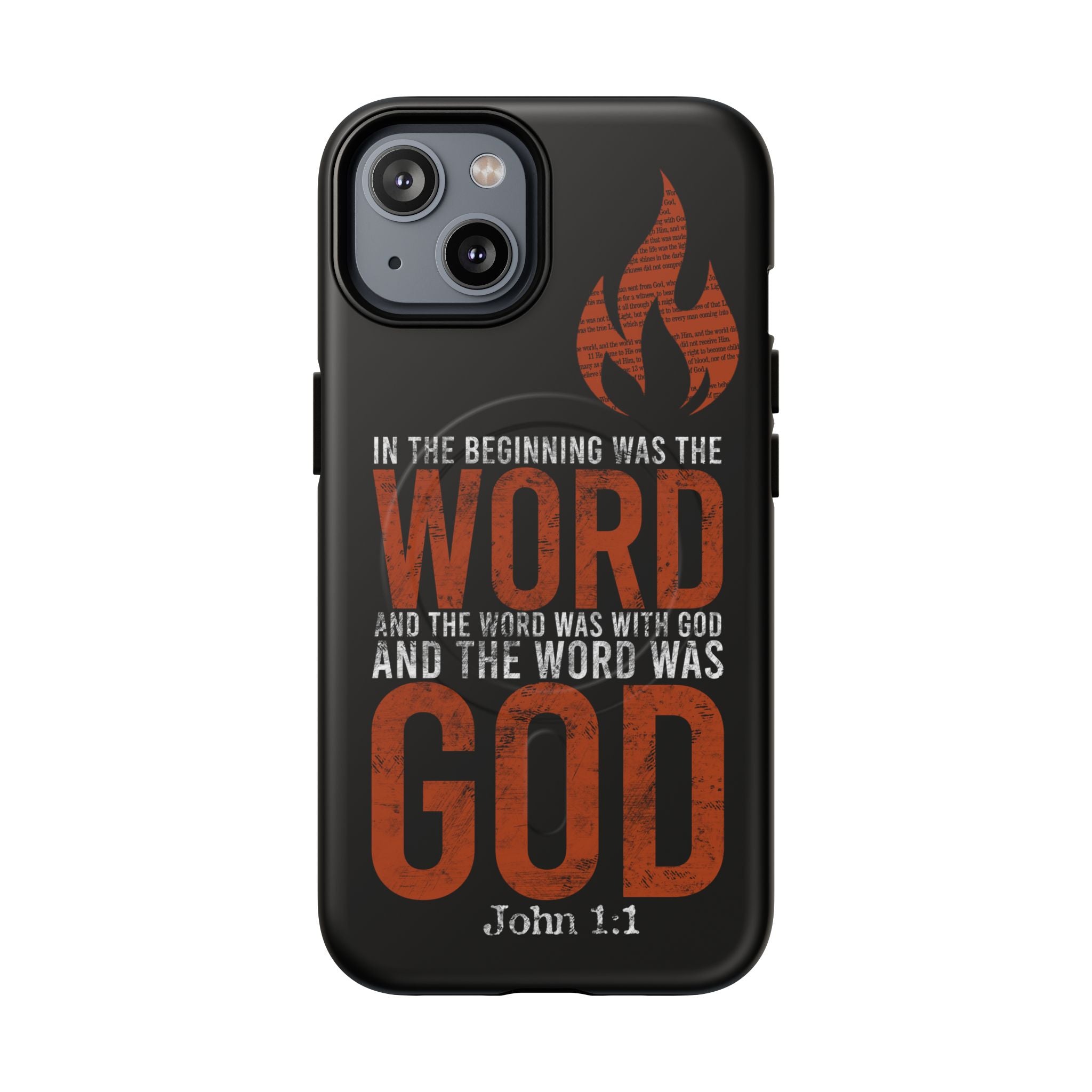 "The Word Was God" Refiner’s Fire Phone Case - Black Tough Magnetic Case