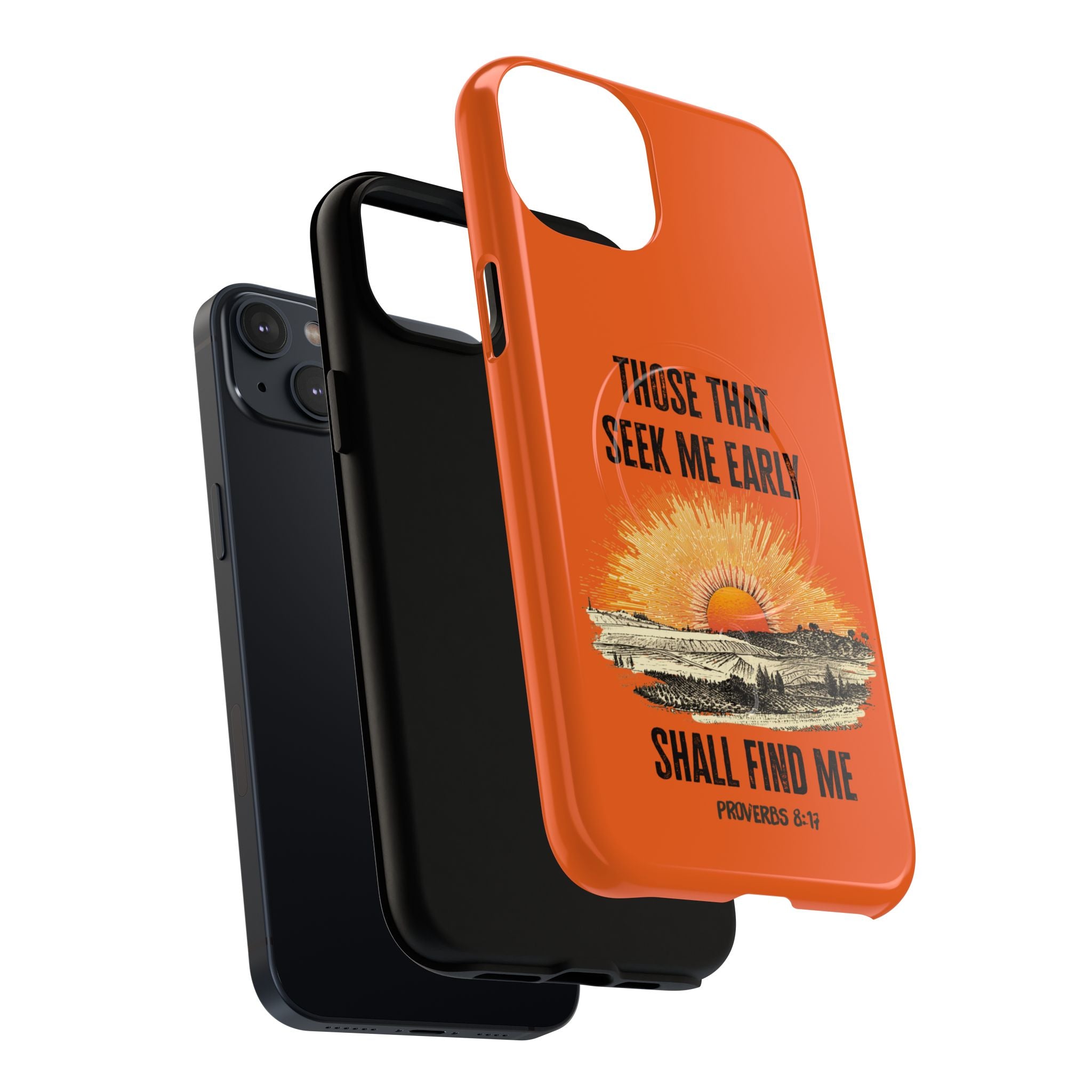 Seek Me Early—Tough Magnetic Cases (Orange)