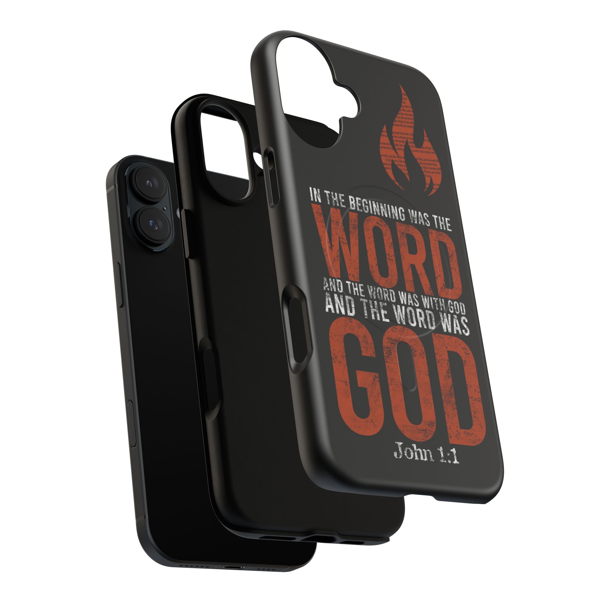 "The Word Was God" Refiner’s Fire Phone Case - Black Tough Magnetic Case