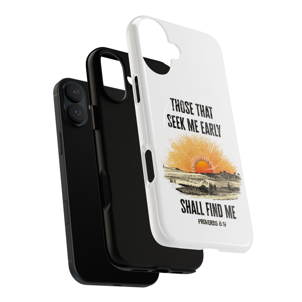 Seek Me Early—Tough Magnetic Cases (White)
