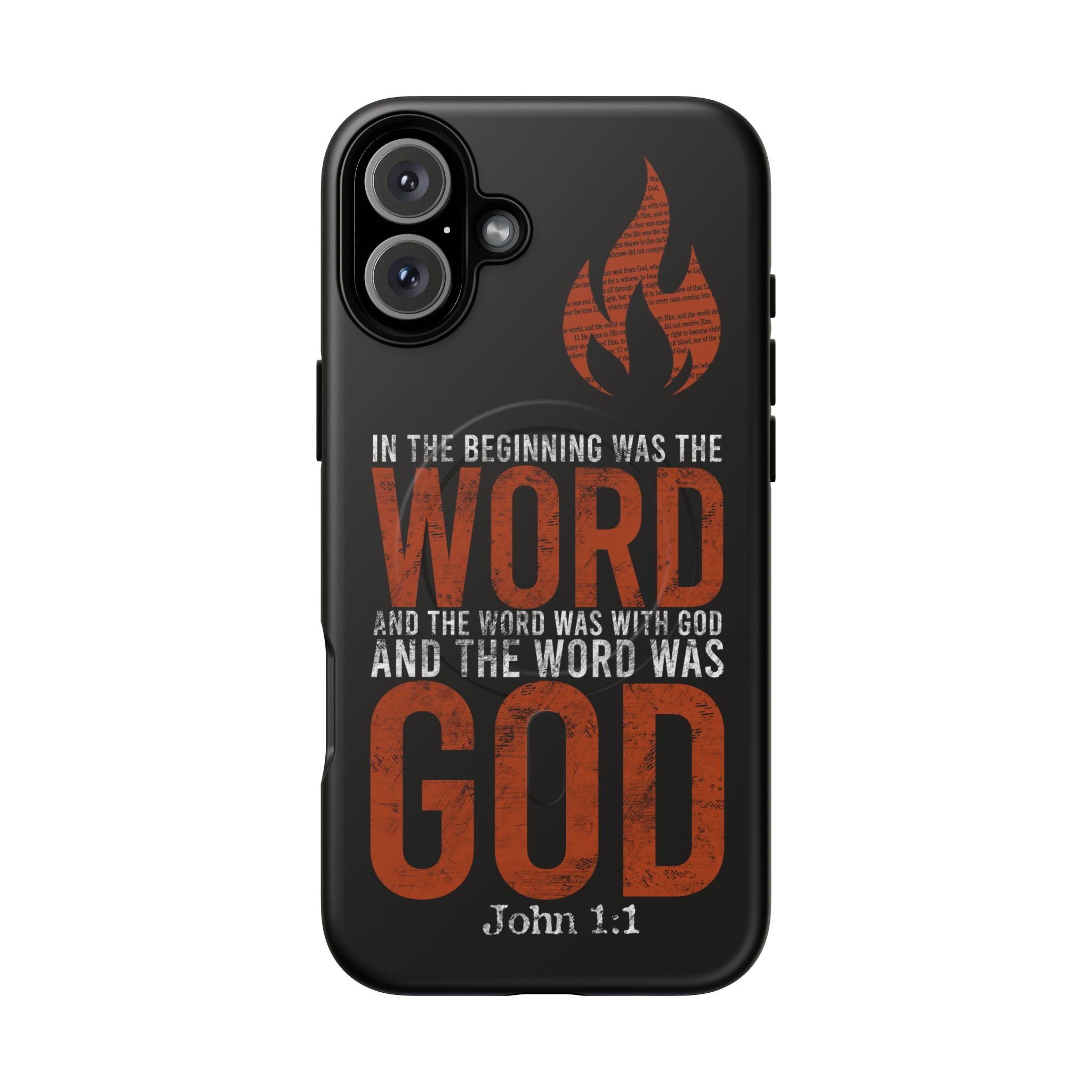"The Word Was God" Refiner’s Fire Phone Case - Black Tough Magnetic Case
