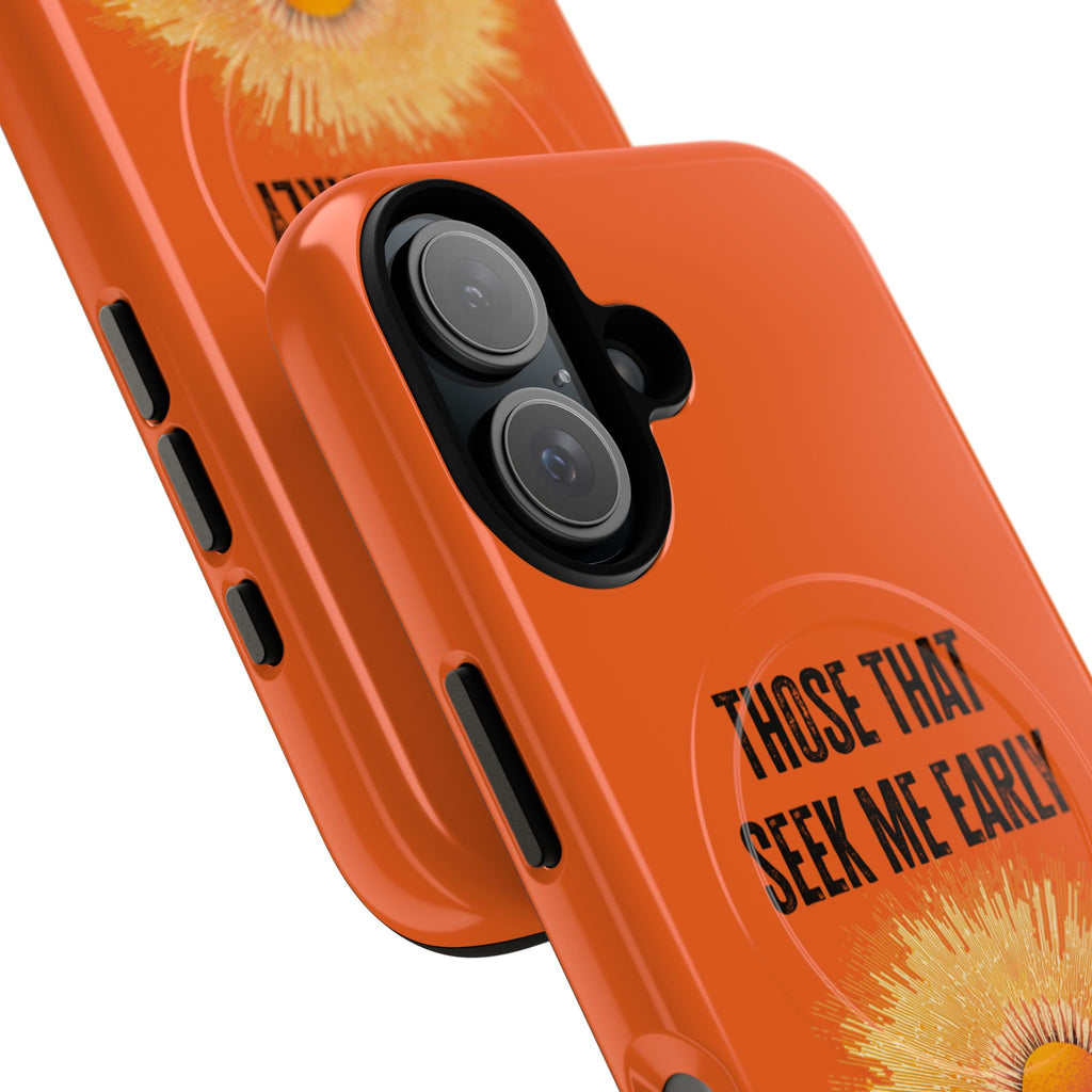 Seek Me Early—Tough Magnetic Cases (Orange)