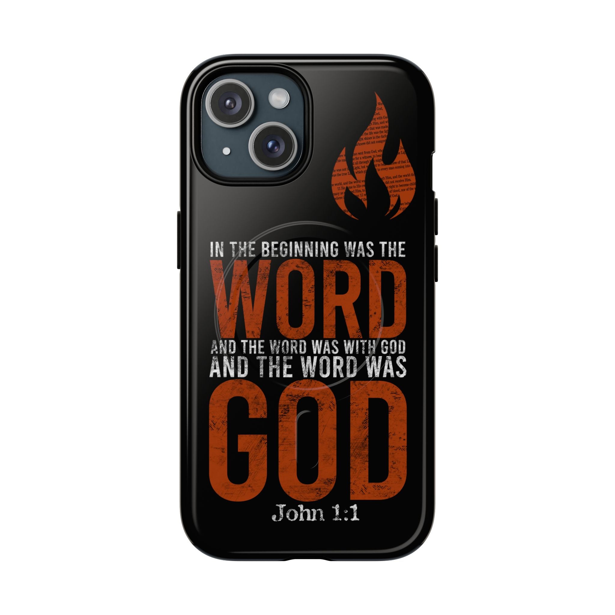 "The Word Was God" Refiner’s Fire Phone Case - Black Tough Magnetic Case