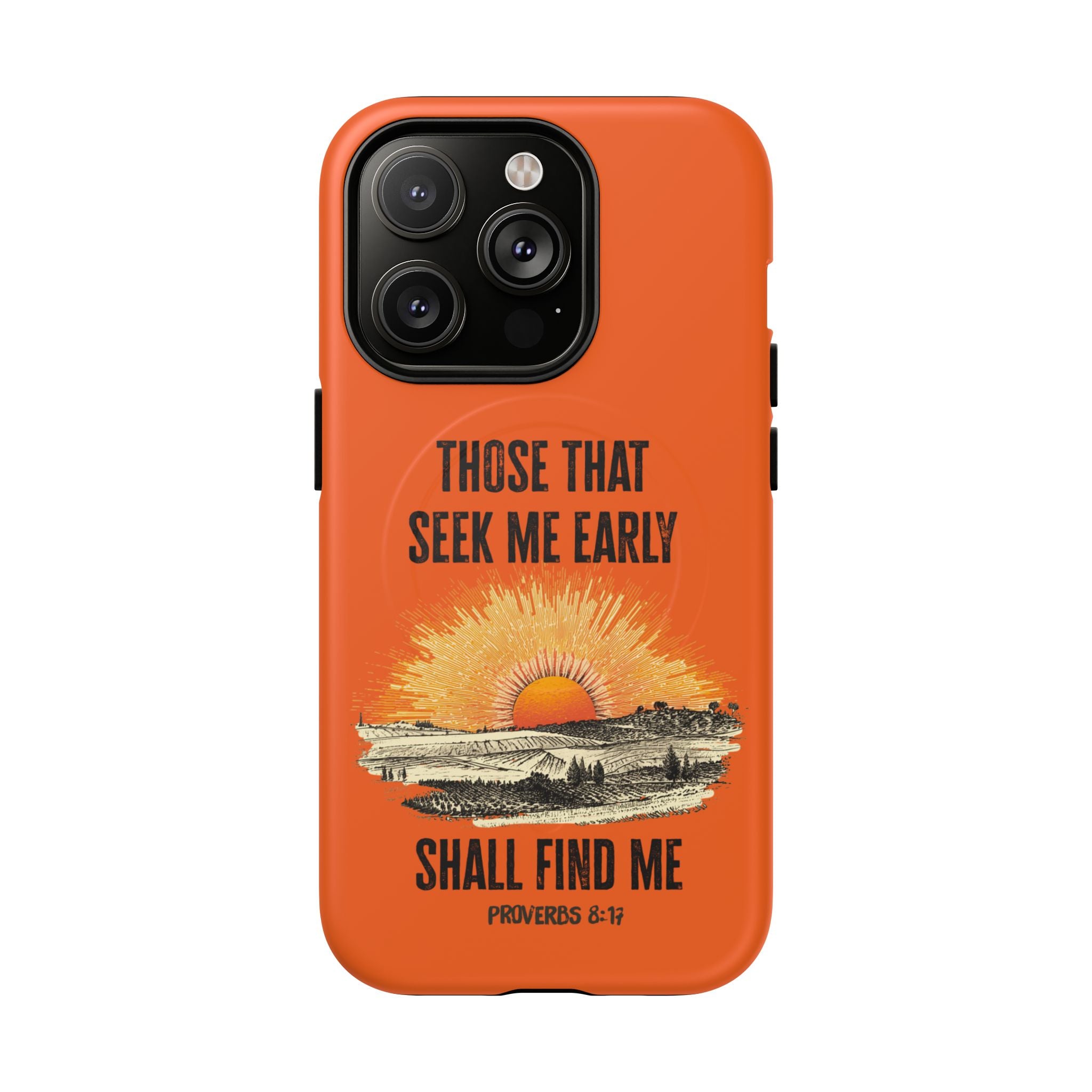 Seek Me Early—Tough Magnetic Cases (Orange)
