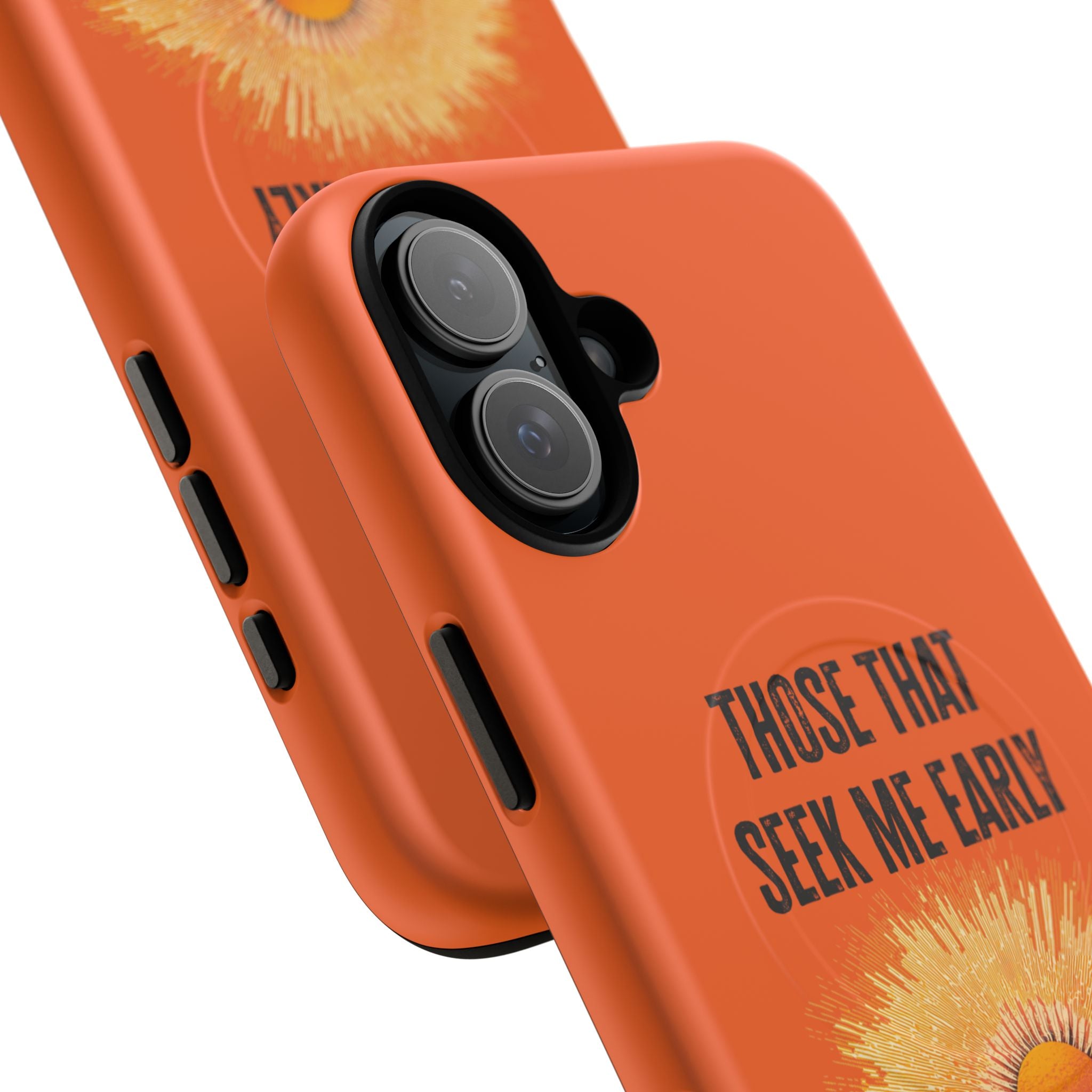 Seek Me Early—Tough Magnetic Cases (Orange)