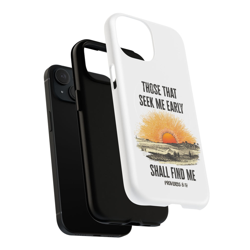 Seek Me Early—Tough Magnetic Cases (White)