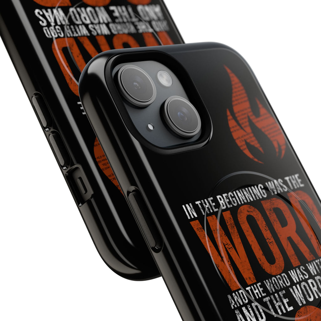 "The Word Was God" Refiner’s Fire Phone Case - Black Tough Magnetic Case