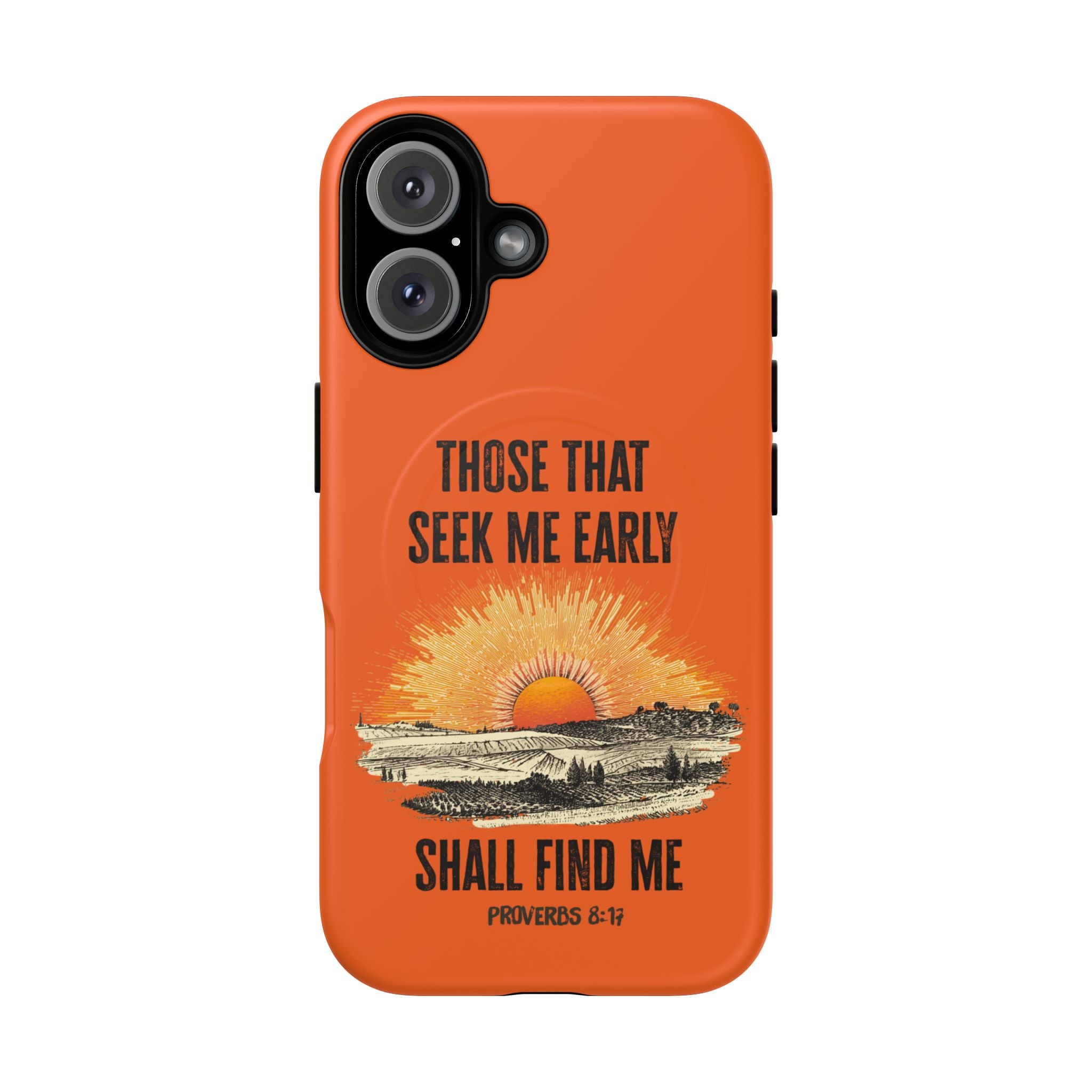 Seek Me Early—Tough Magnetic Cases (Orange)