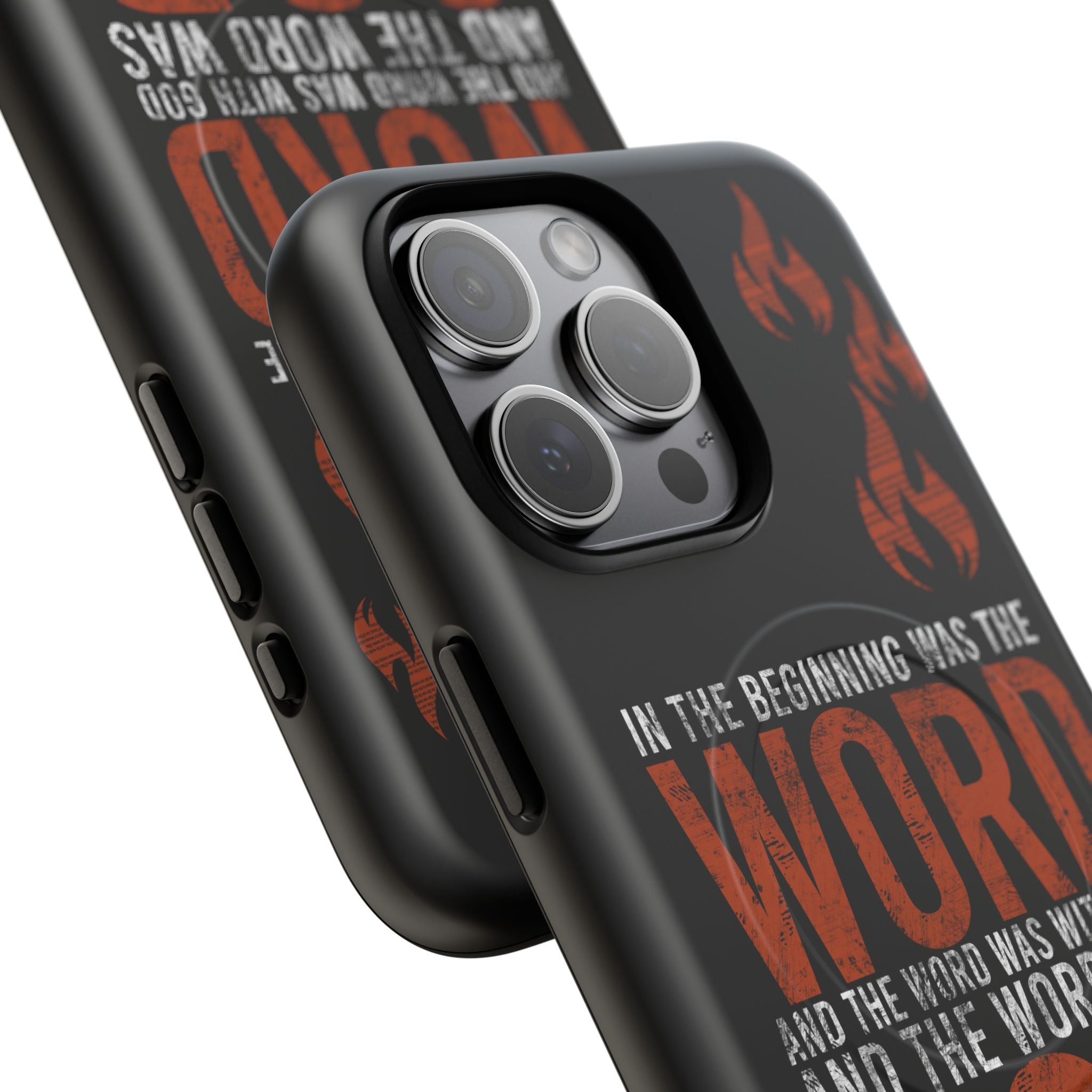 "The Word Was God" Refiner’s Fire Phone Case - Black Tough Magnetic Case