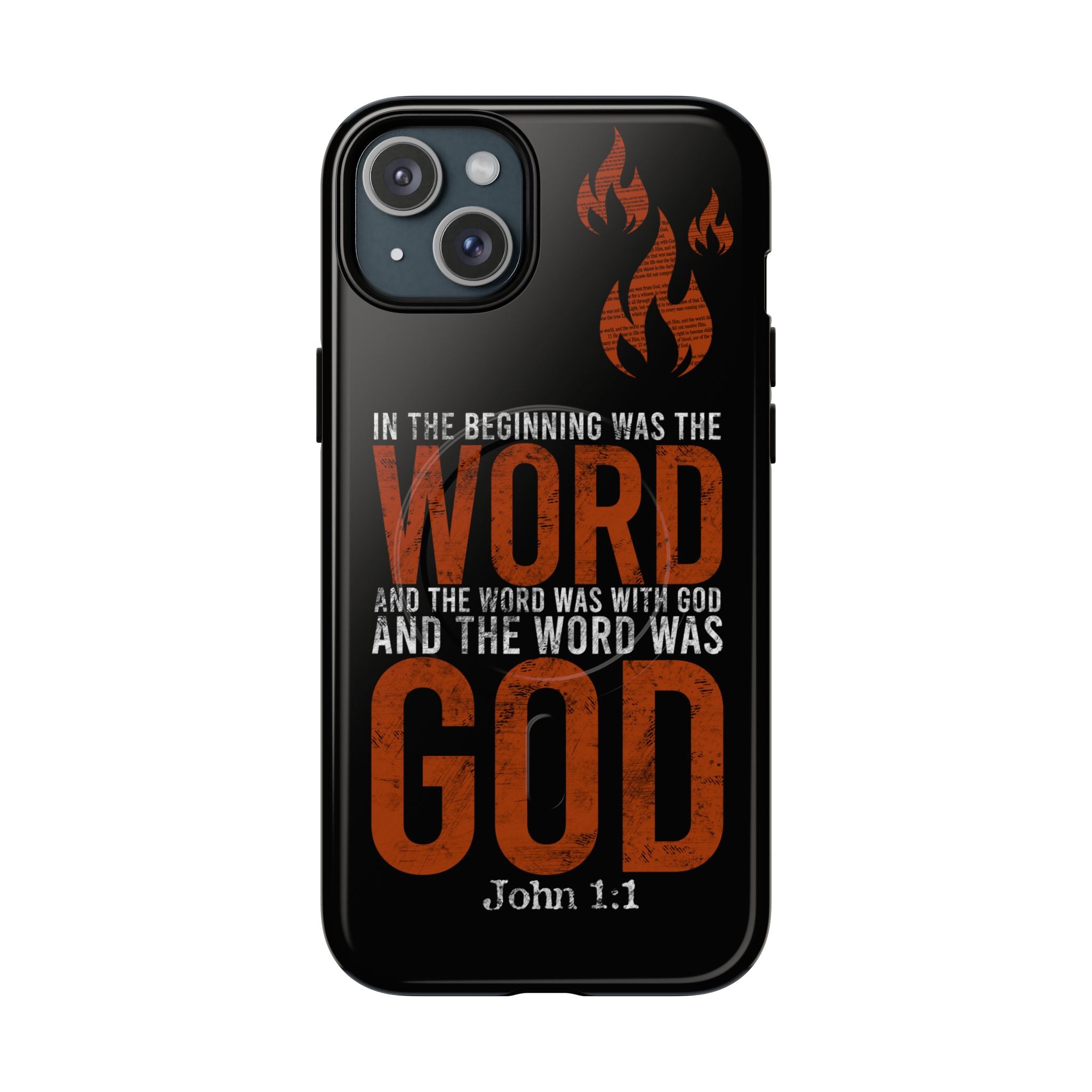 "The Word Was God" Refiner’s Fire Phone Case - Black Tough Magnetic Case
