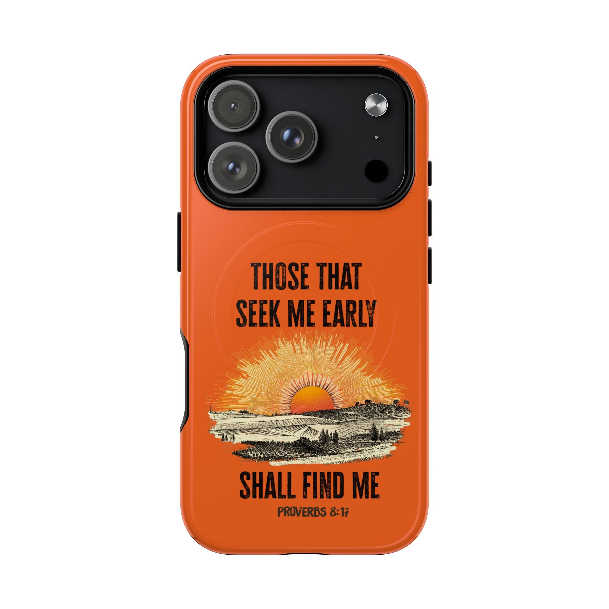 Seek Me Early—Tough Magnetic Cases (Orange)