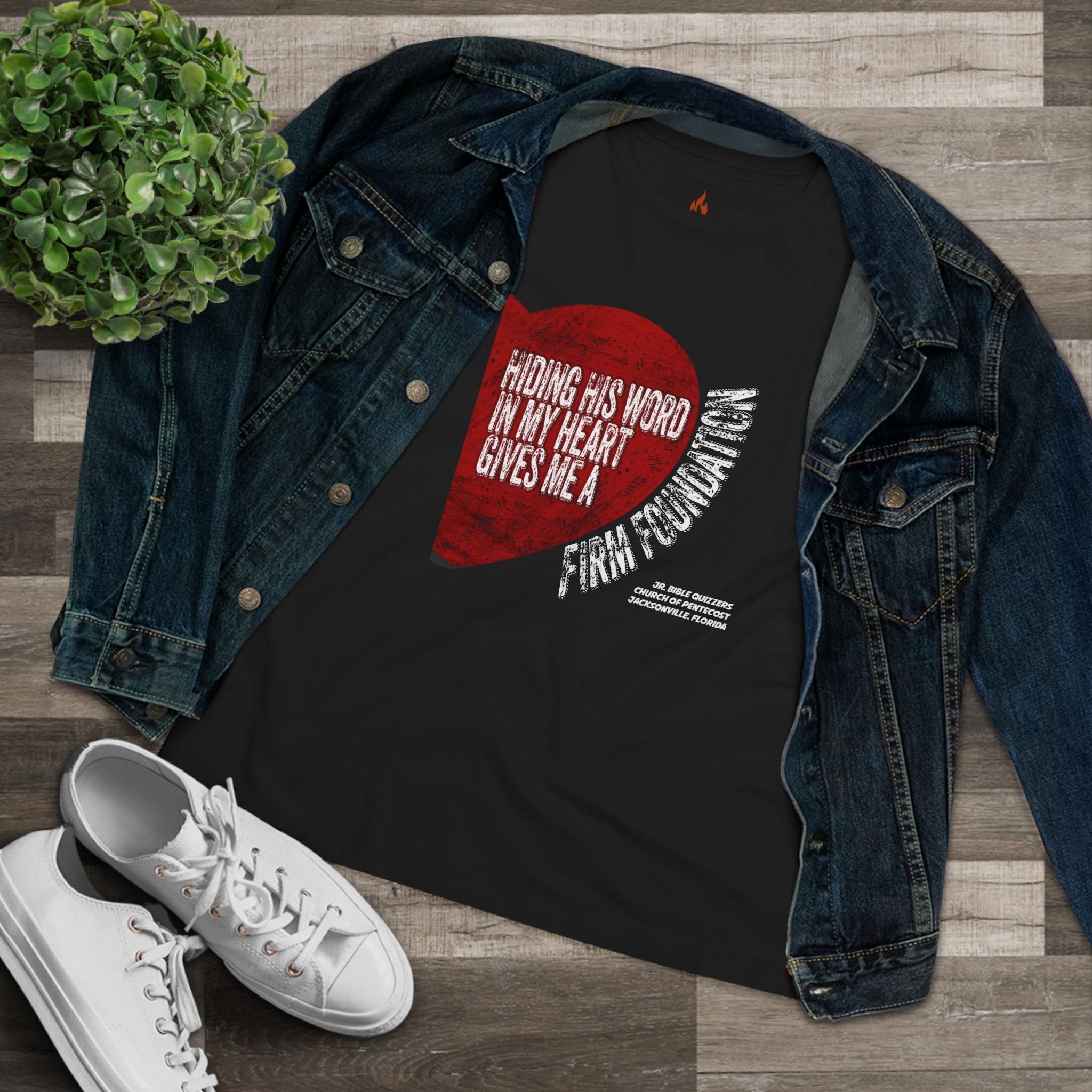 (WOMEN'S) Church of Pentecost Jr. Bible Quizzers 2026--Firm Foundation Cotton Tee