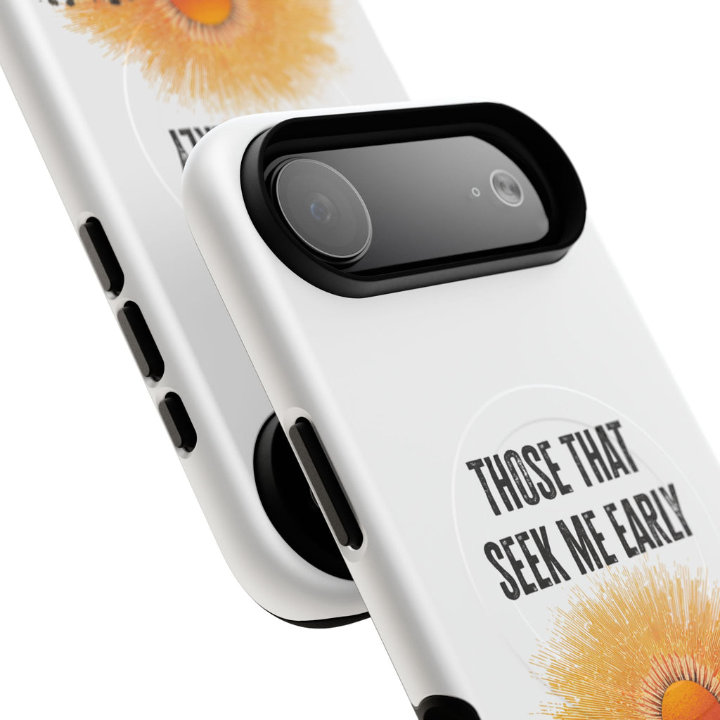 Seek Me Early—Tough Magnetic Cases (White)
