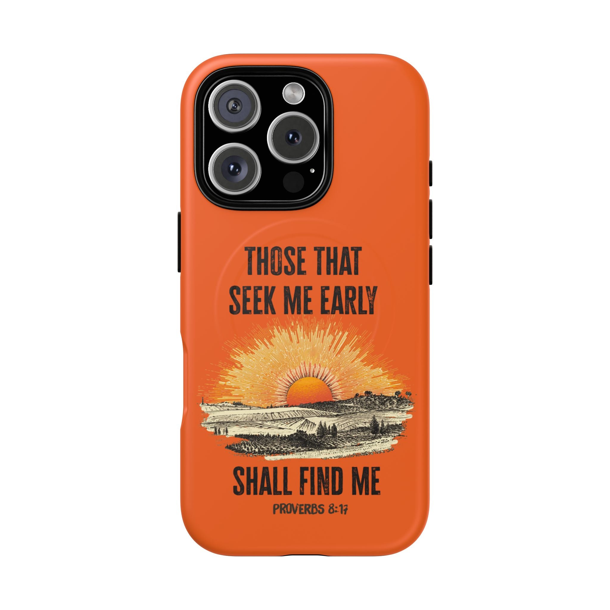 Seek Me Early—Tough Magnetic Cases (Orange)