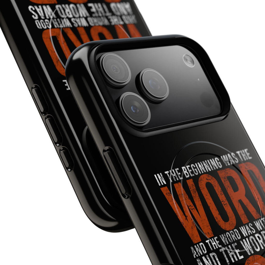 "The Word Was God" Refiner’s Fire Phone Case - Black Tough Magnetic Case