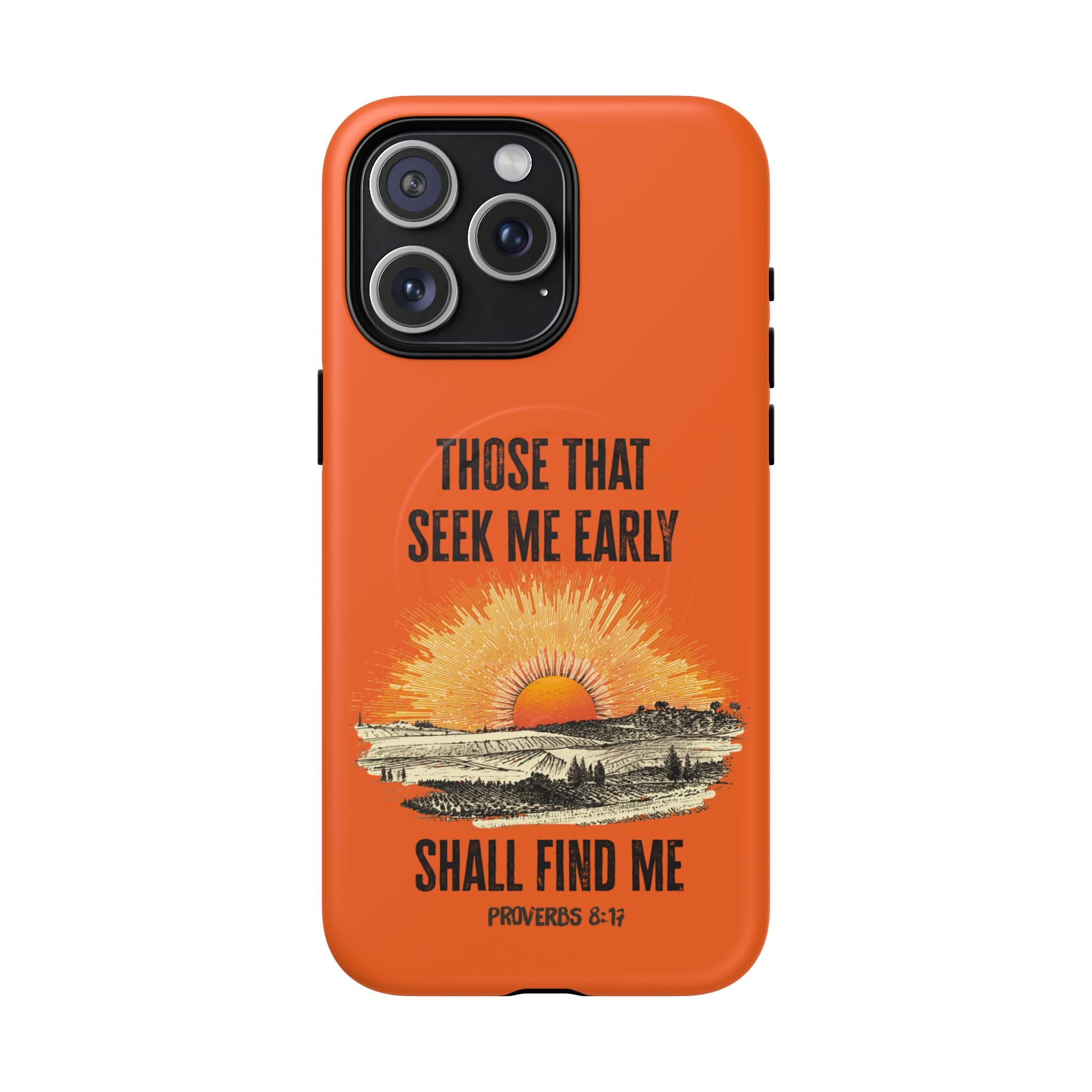 Seek Me Early—Tough Magnetic Cases (Orange)