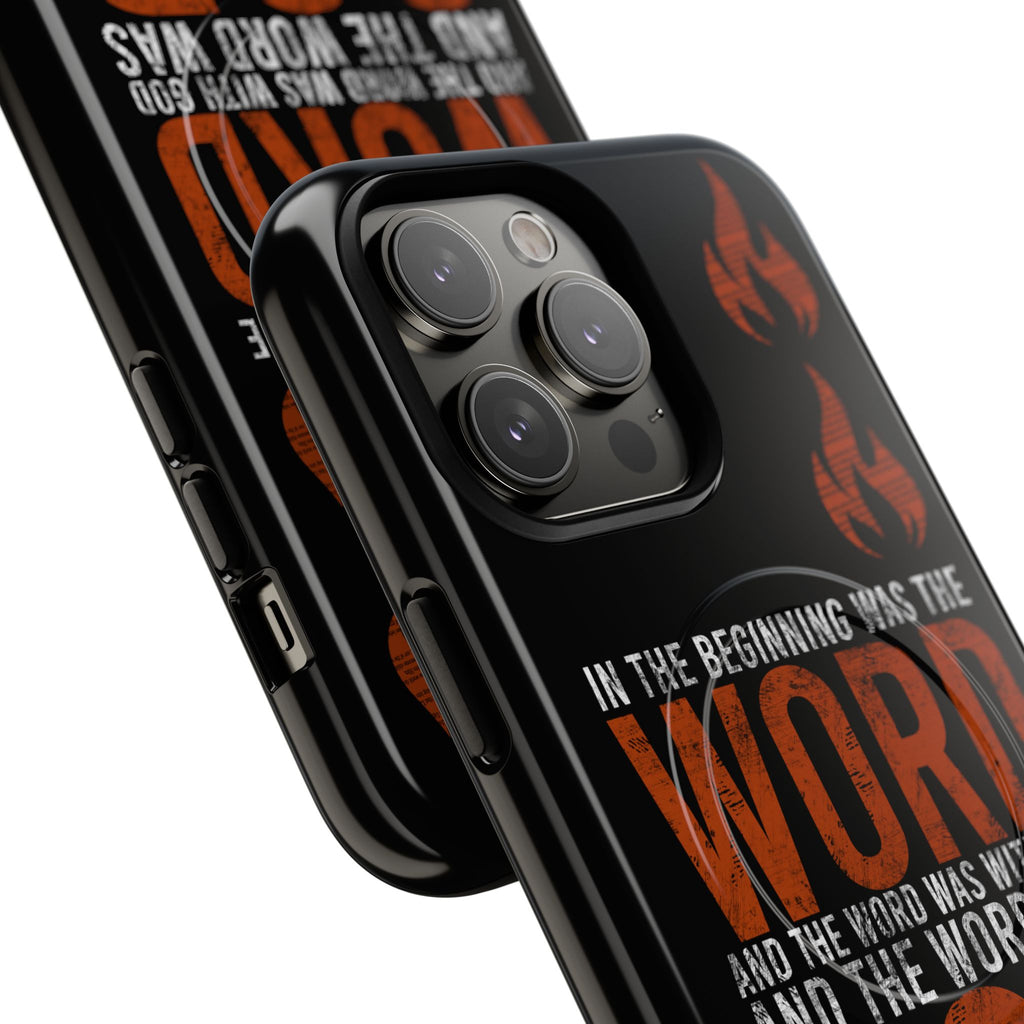 "The Word Was God" Refiner’s Fire Phone Case - Black Tough Magnetic Case
