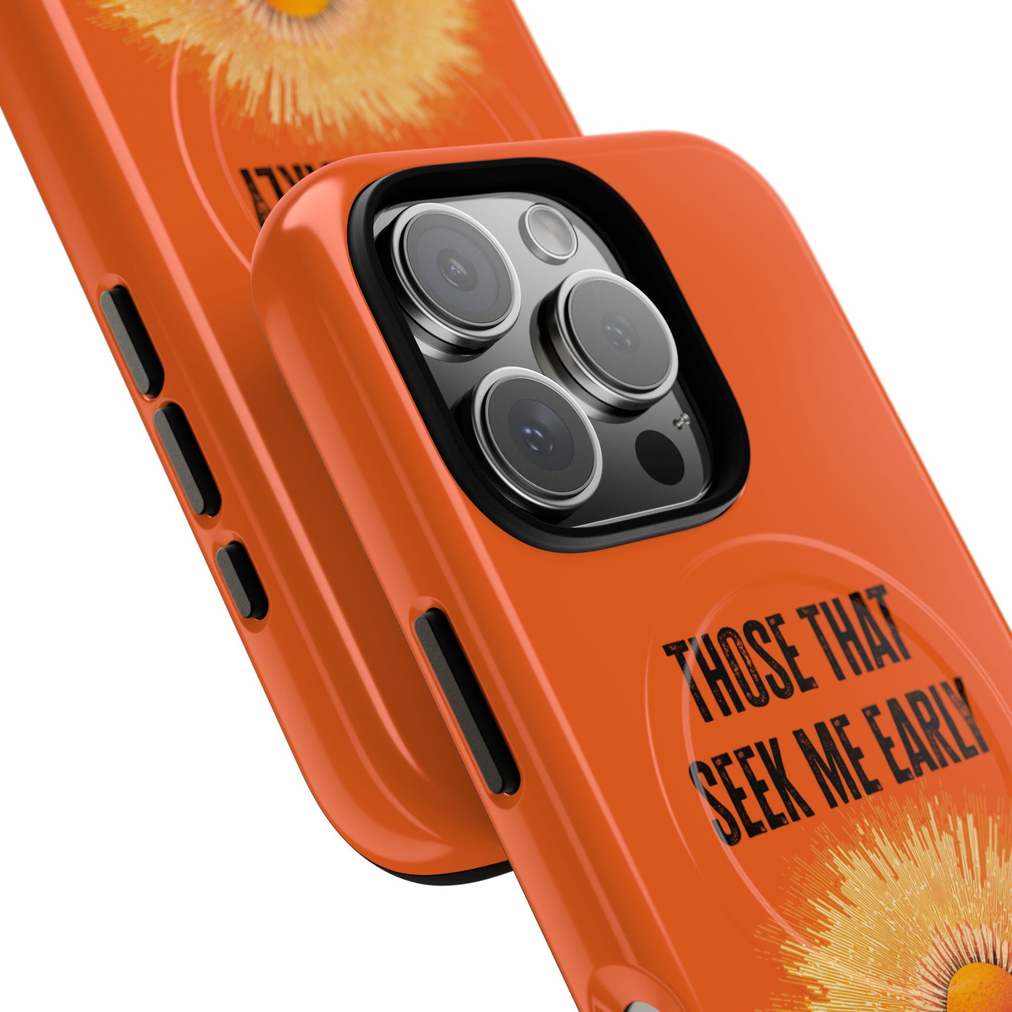 Seek Me Early—Tough Magnetic Cases (Orange)