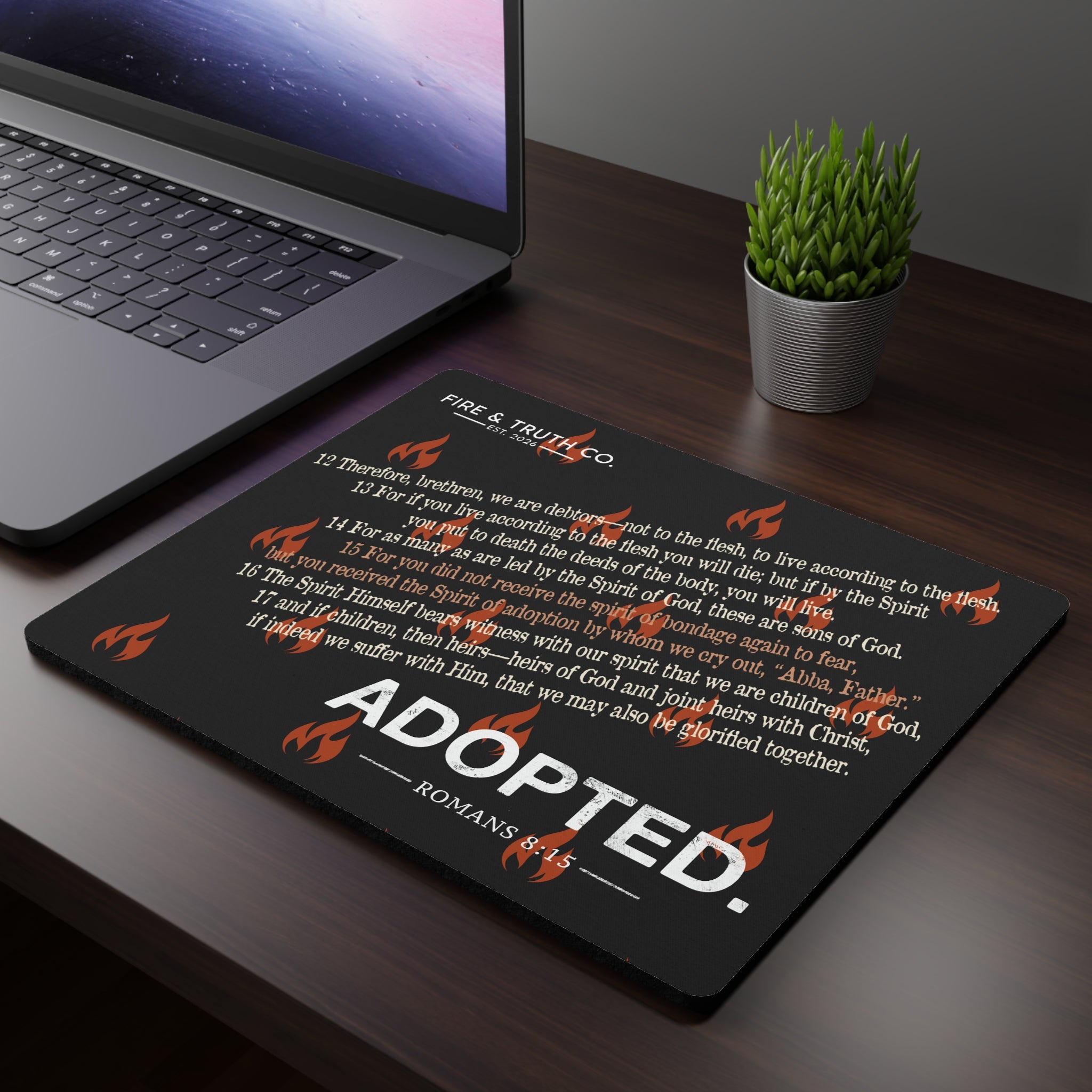 ADOPTED Mouse Pad | Romans 8:12-17 | Jesus DNA Collection