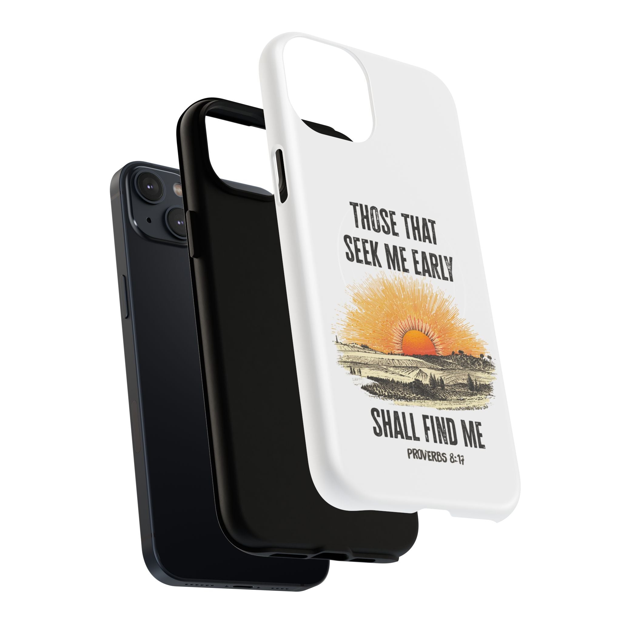 Seek Me Early—Tough Magnetic Cases (White)
