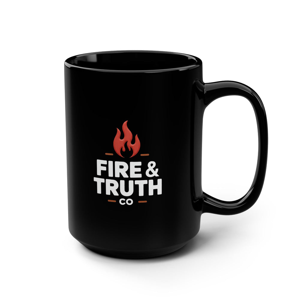 Fire & Truth Co. Logo Black Ceramic Coffee Mug 15oz