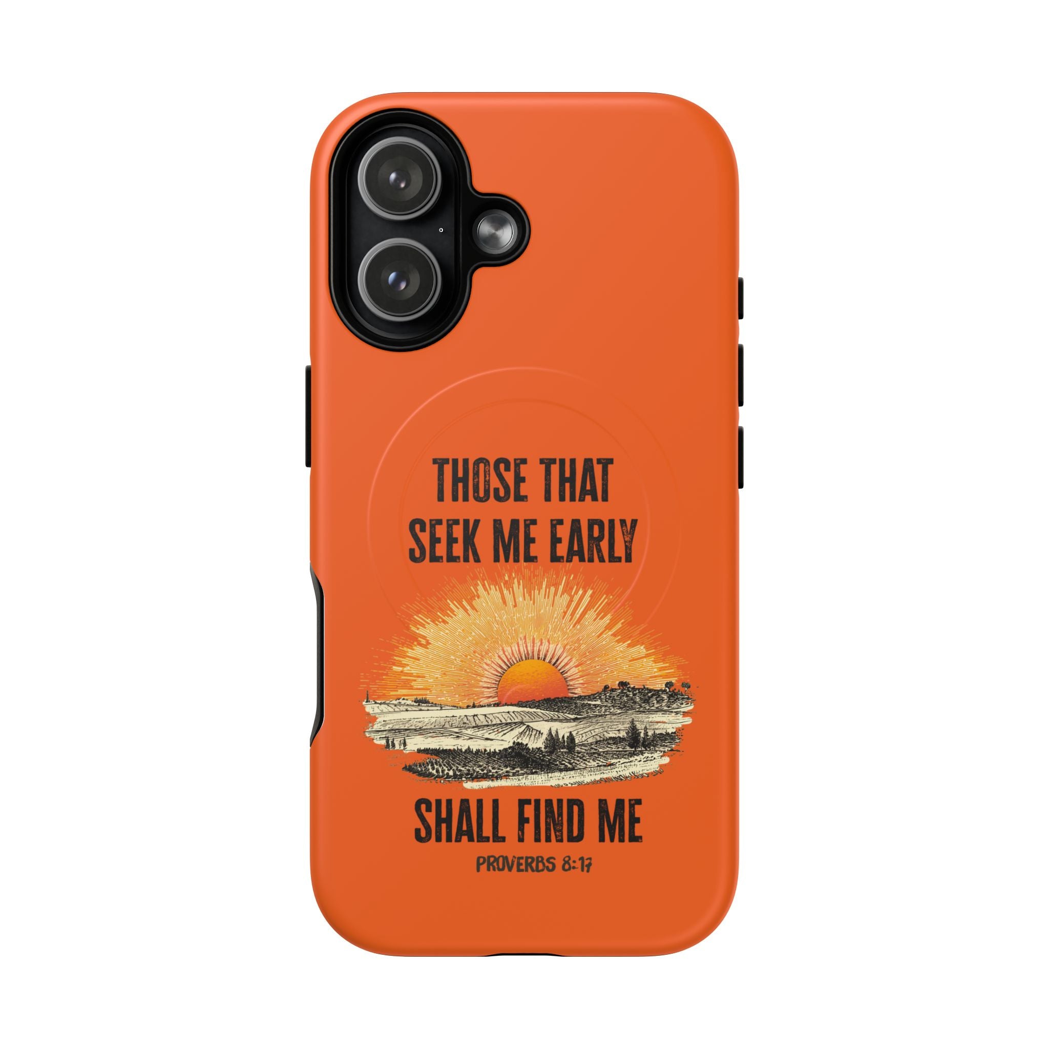 Seek Me Early—Tough Magnetic Cases (Orange)
