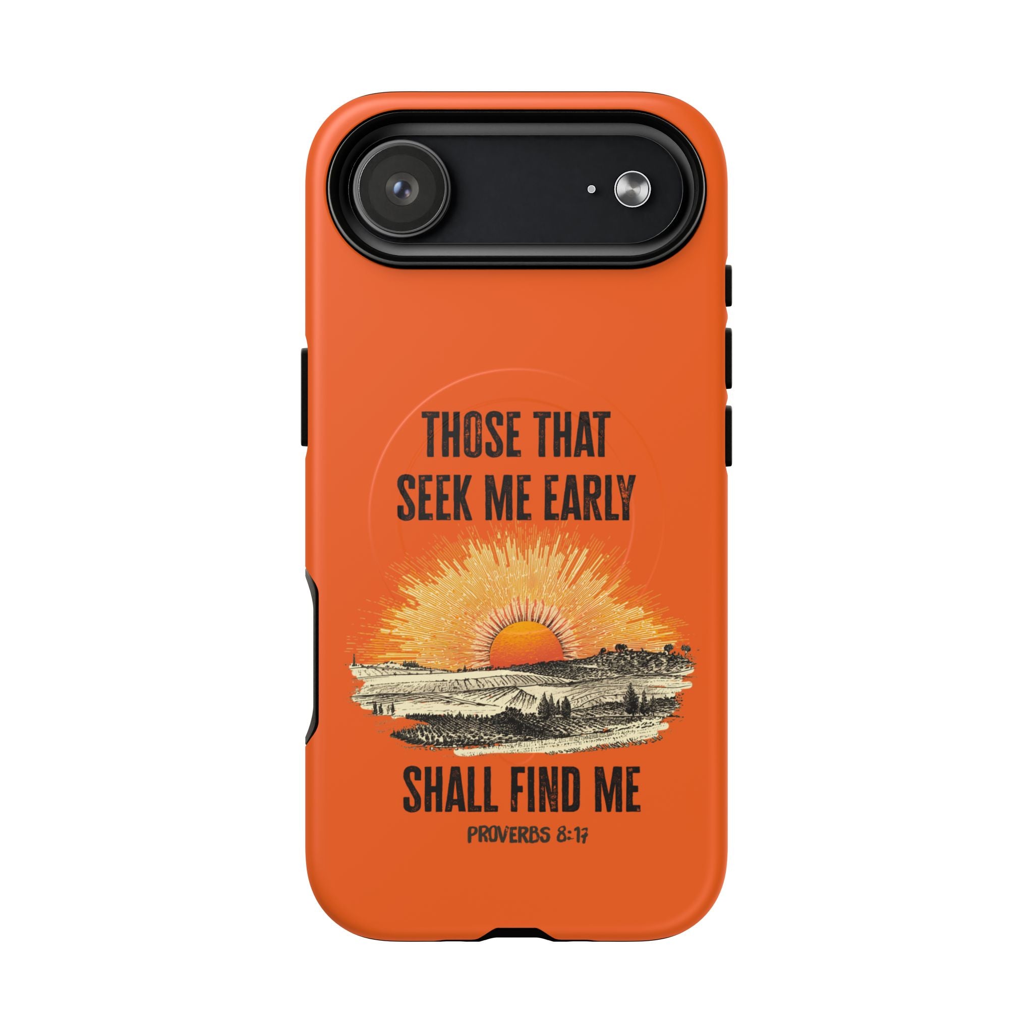 Seek Me Early—Tough Magnetic Cases (Orange)