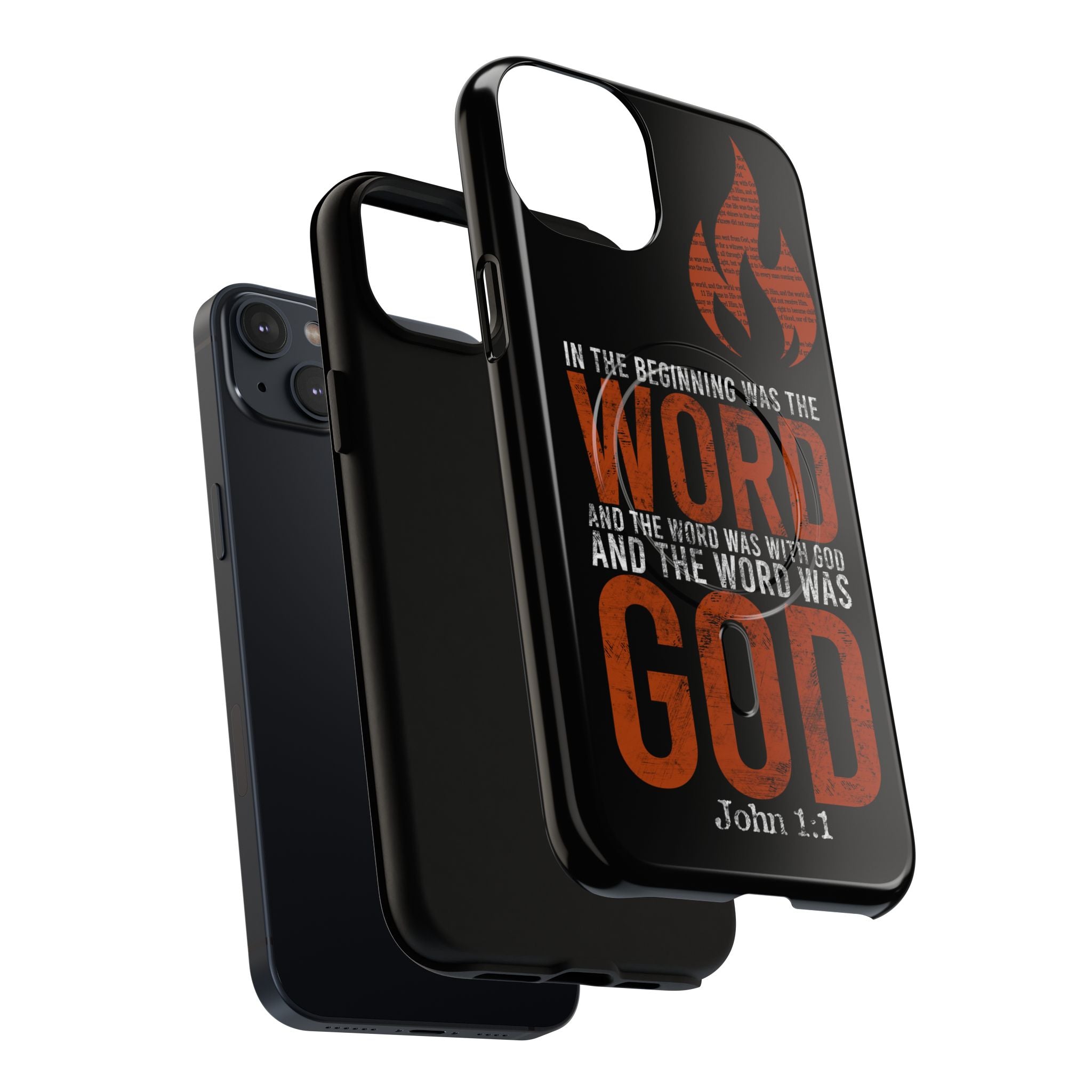 "The Word Was God" Refiner’s Fire Phone Case - Black Tough Magnetic Case