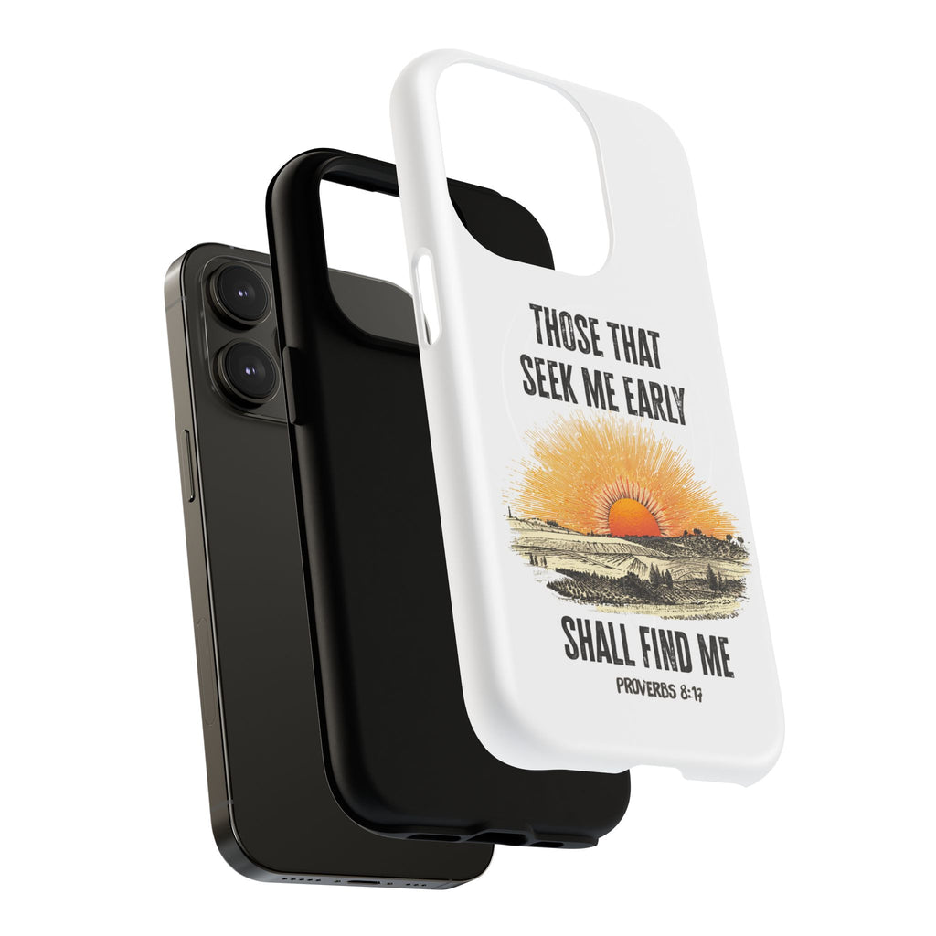 Seek Me Early—Tough Magnetic Cases (White)