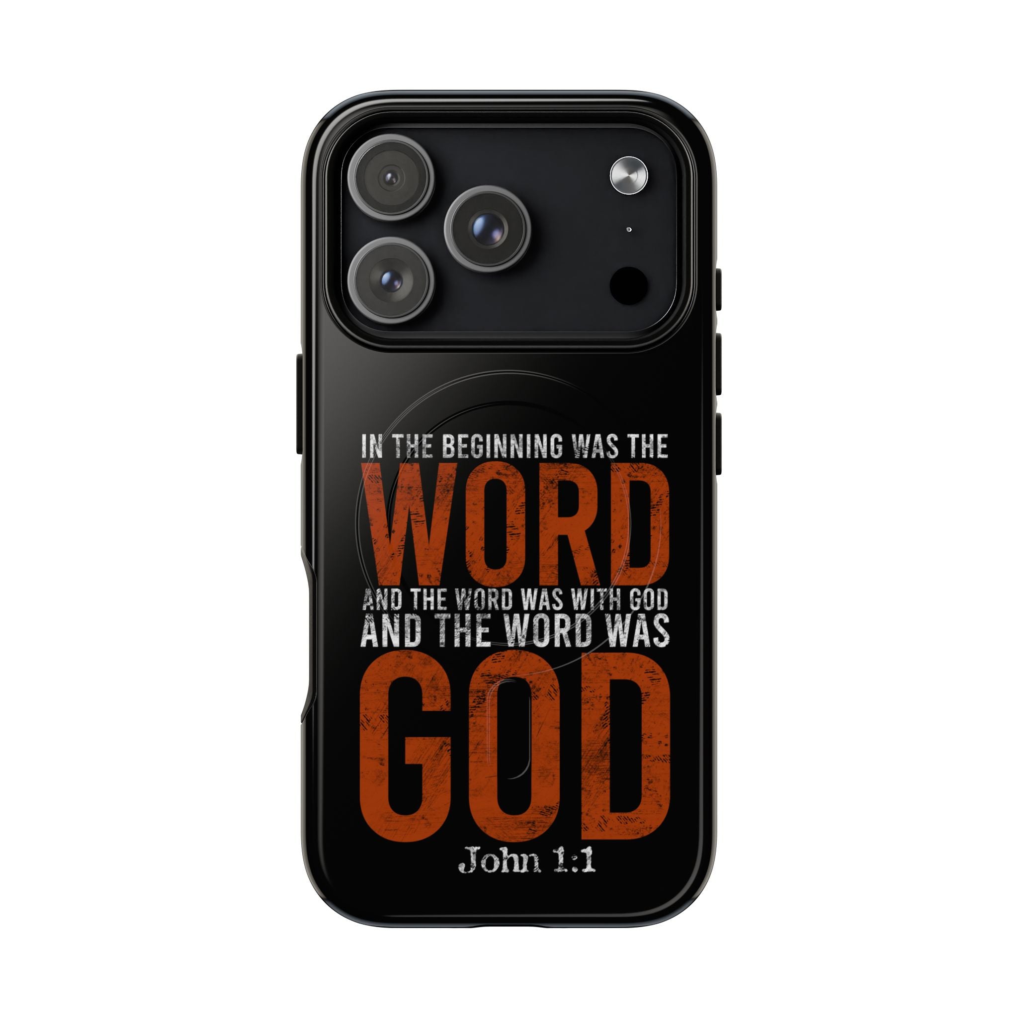 "The Word Was God" Refiner’s Fire Phone Case - Black Tough Magnetic Case
