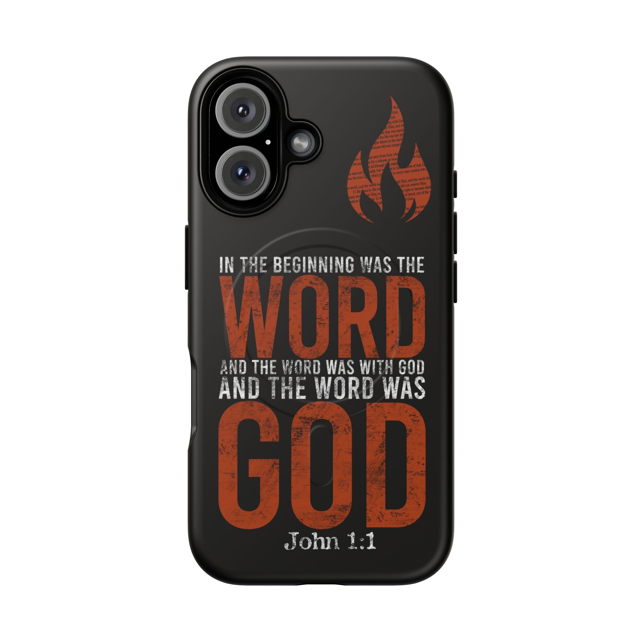 "The Word Was God" Refiner’s Fire Phone Case - Black Tough Magnetic Case