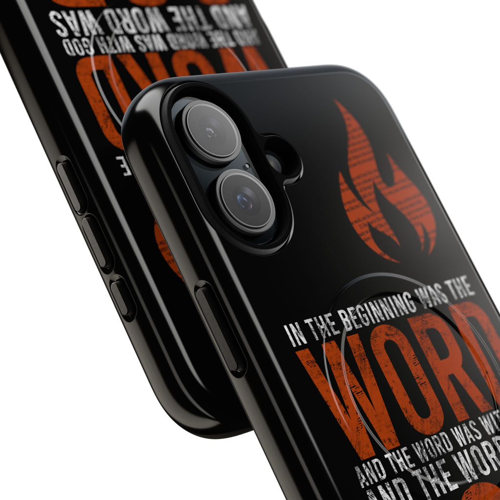 "The Word Was God" Refiner’s Fire Phone Case - Black Tough Magnetic Case