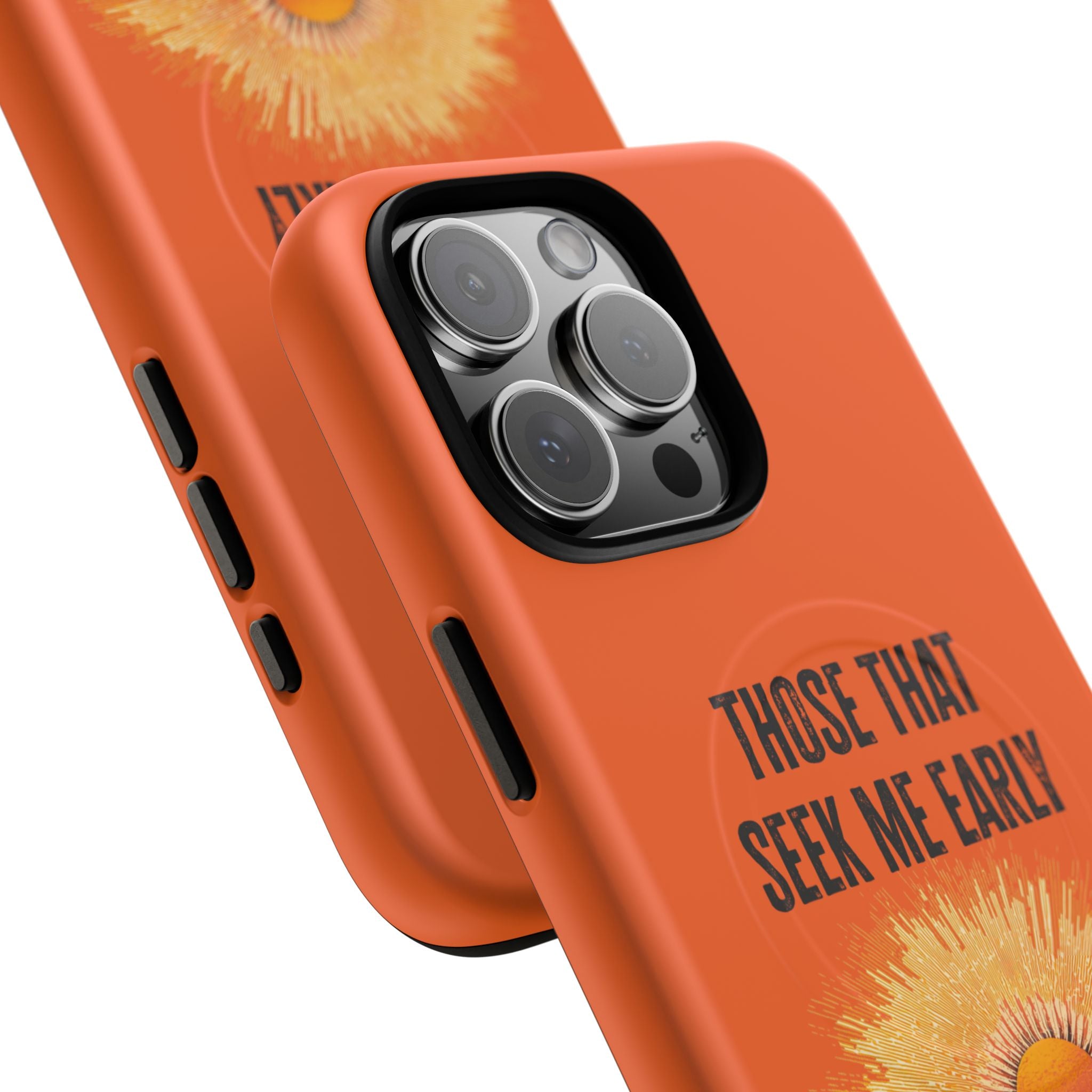 Seek Me Early—Tough Magnetic Cases (Orange)