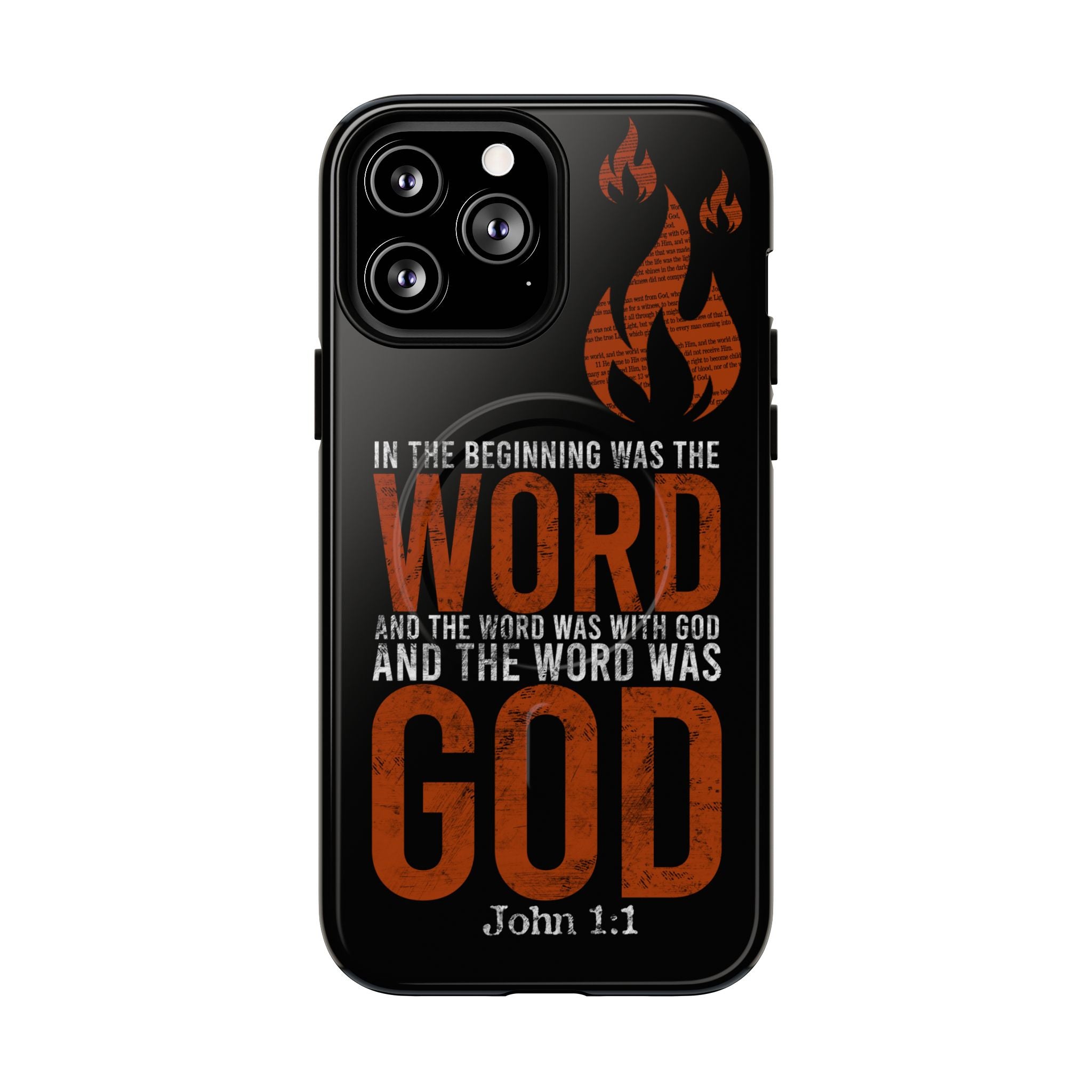 "The Word Was God" Refiner’s Fire Phone Case - Black Tough Magnetic Case