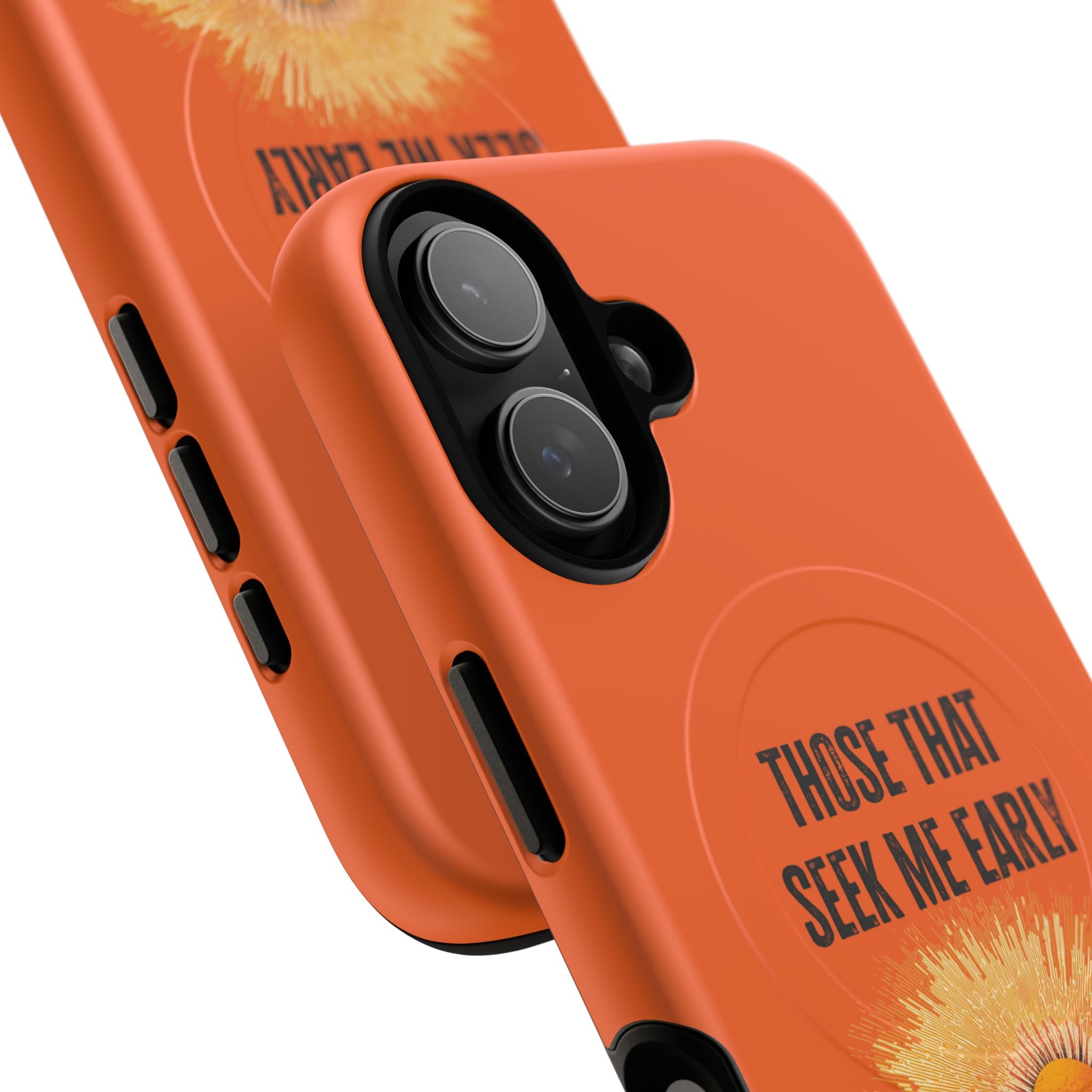 Seek Me Early—Tough Magnetic Cases (Orange)
