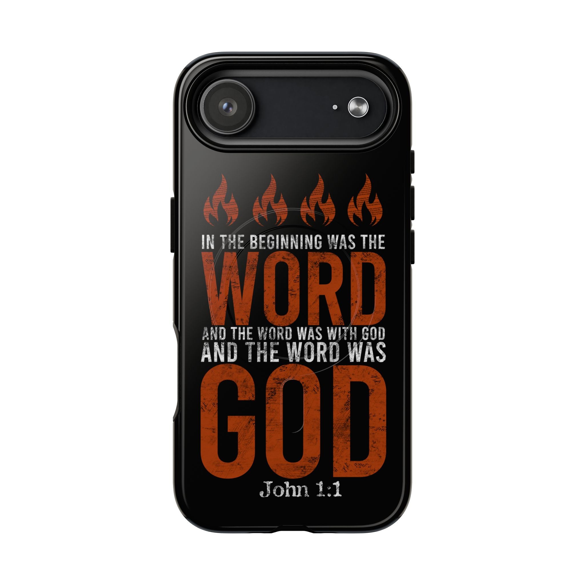 "The Word Was God" Refiner’s Fire Phone Case - Black Tough Magnetic Case