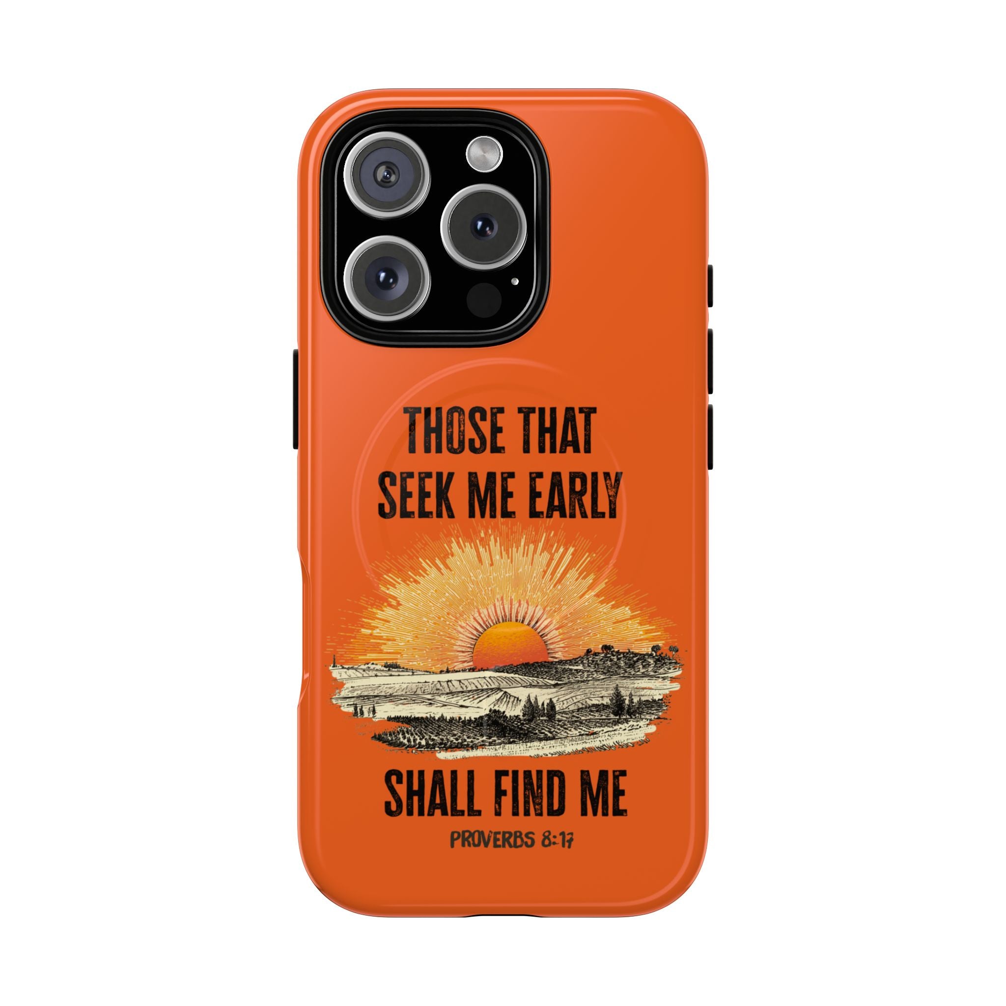 Seek Me Early—Tough Magnetic Cases (Orange)