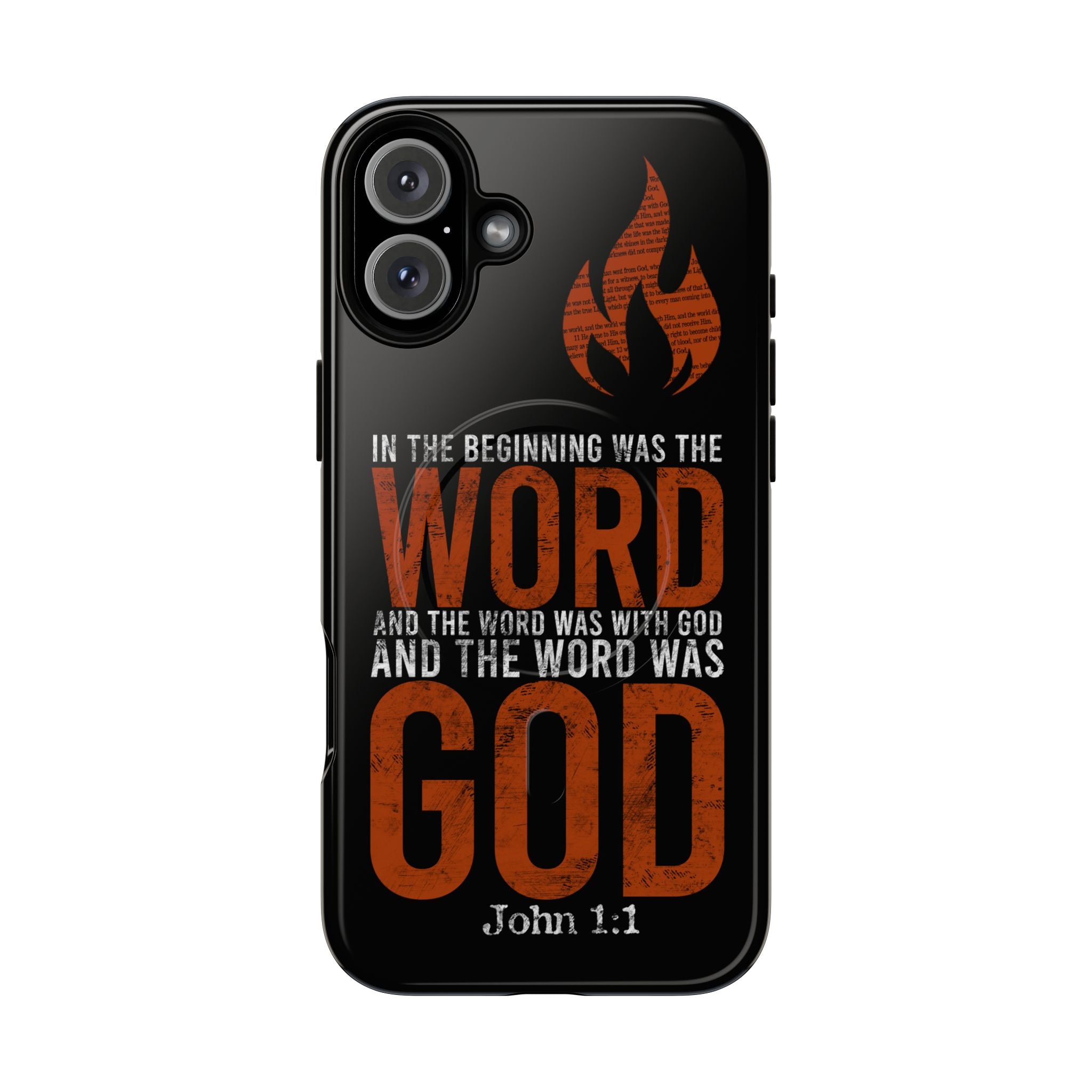 "The Word Was God" Refiner’s Fire Phone Case - Black Tough Magnetic Case