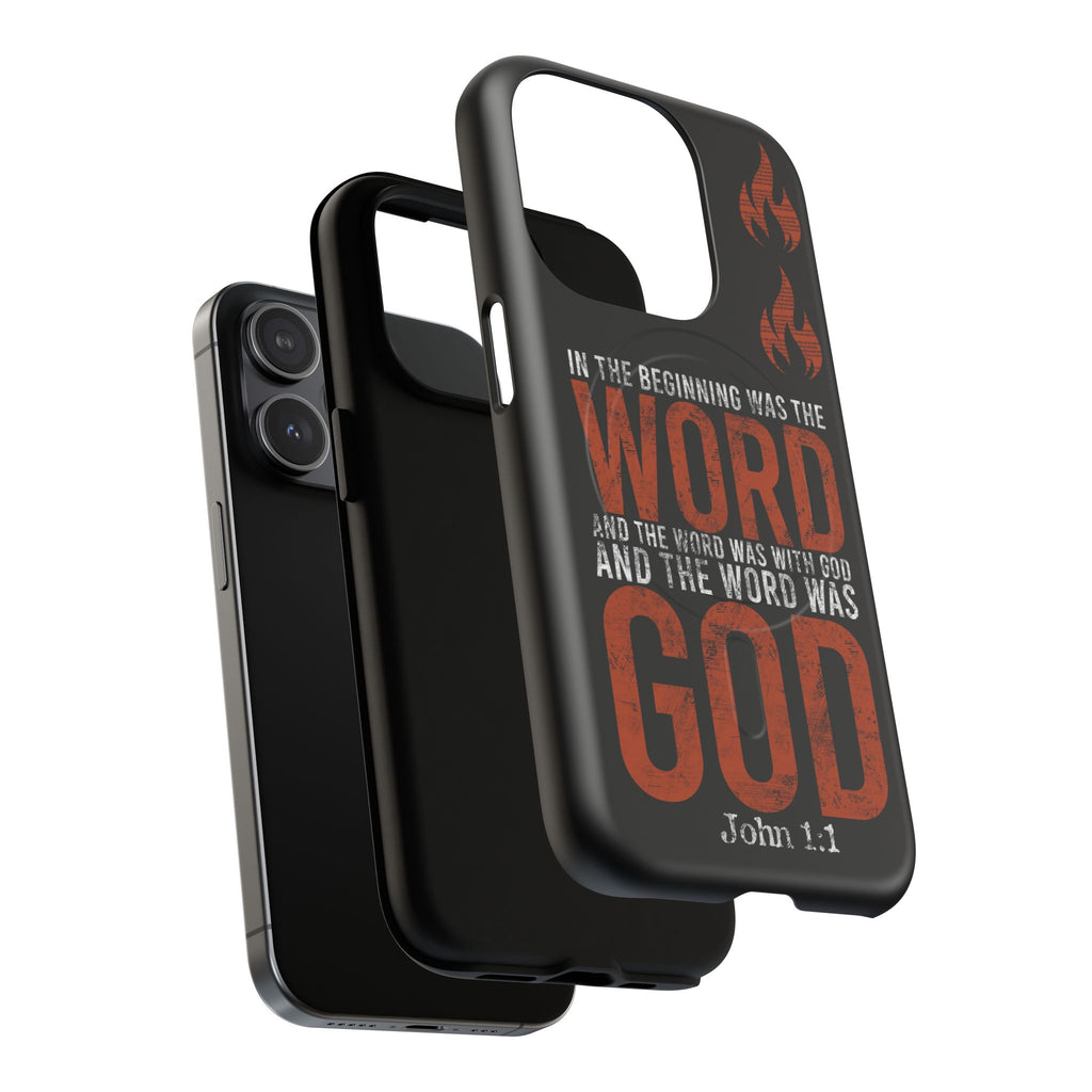 "The Word Was God" Refiner’s Fire Phone Case - Black Tough Magnetic Case