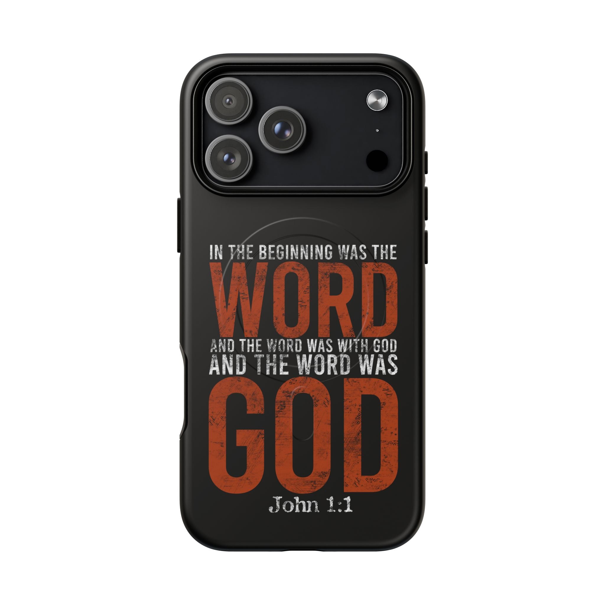 "The Word Was God" Refiner’s Fire Phone Case - Black Tough Magnetic Case
