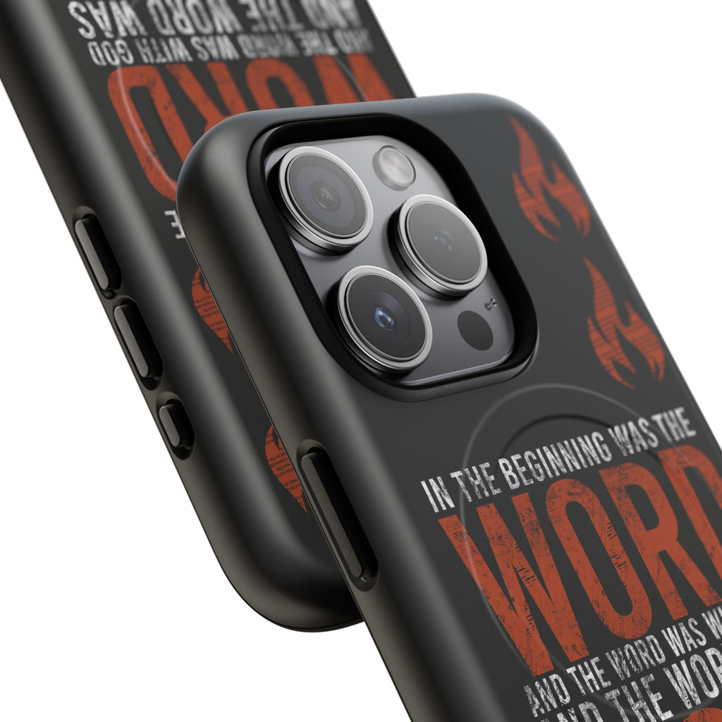 "The Word Was God" Refiner’s Fire Phone Case - Black Tough Magnetic Case
