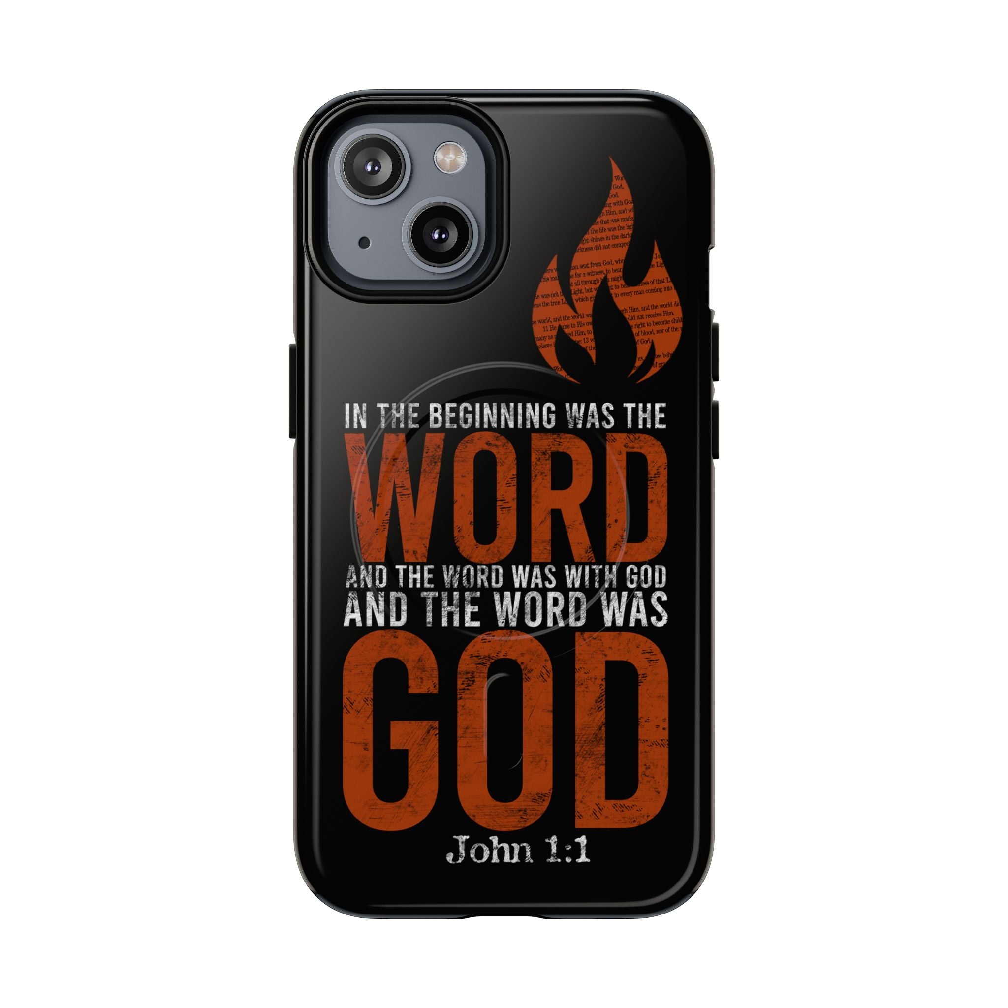 "The Word Was God" Refiner’s Fire Phone Case - Black Tough Magnetic Case