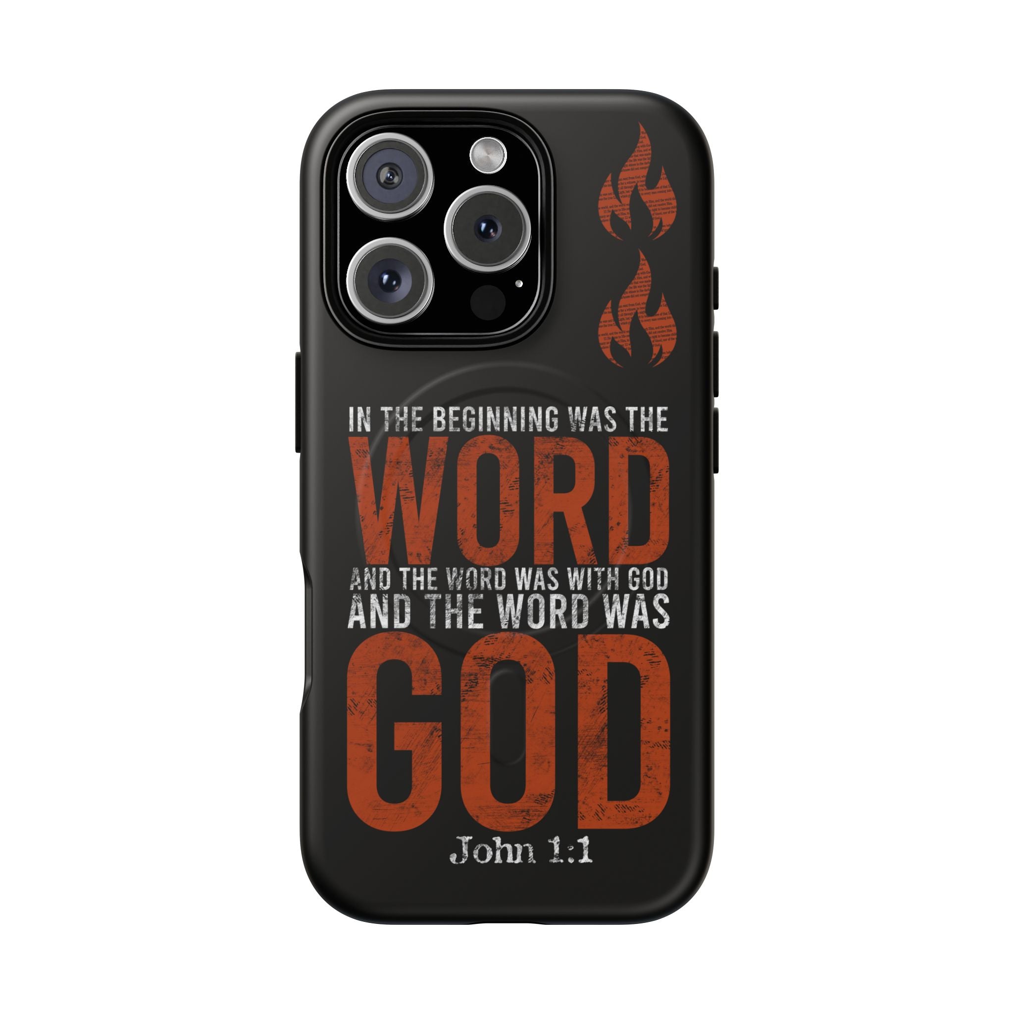 "The Word Was God" Refiner’s Fire Phone Case - Black Tough Magnetic Case