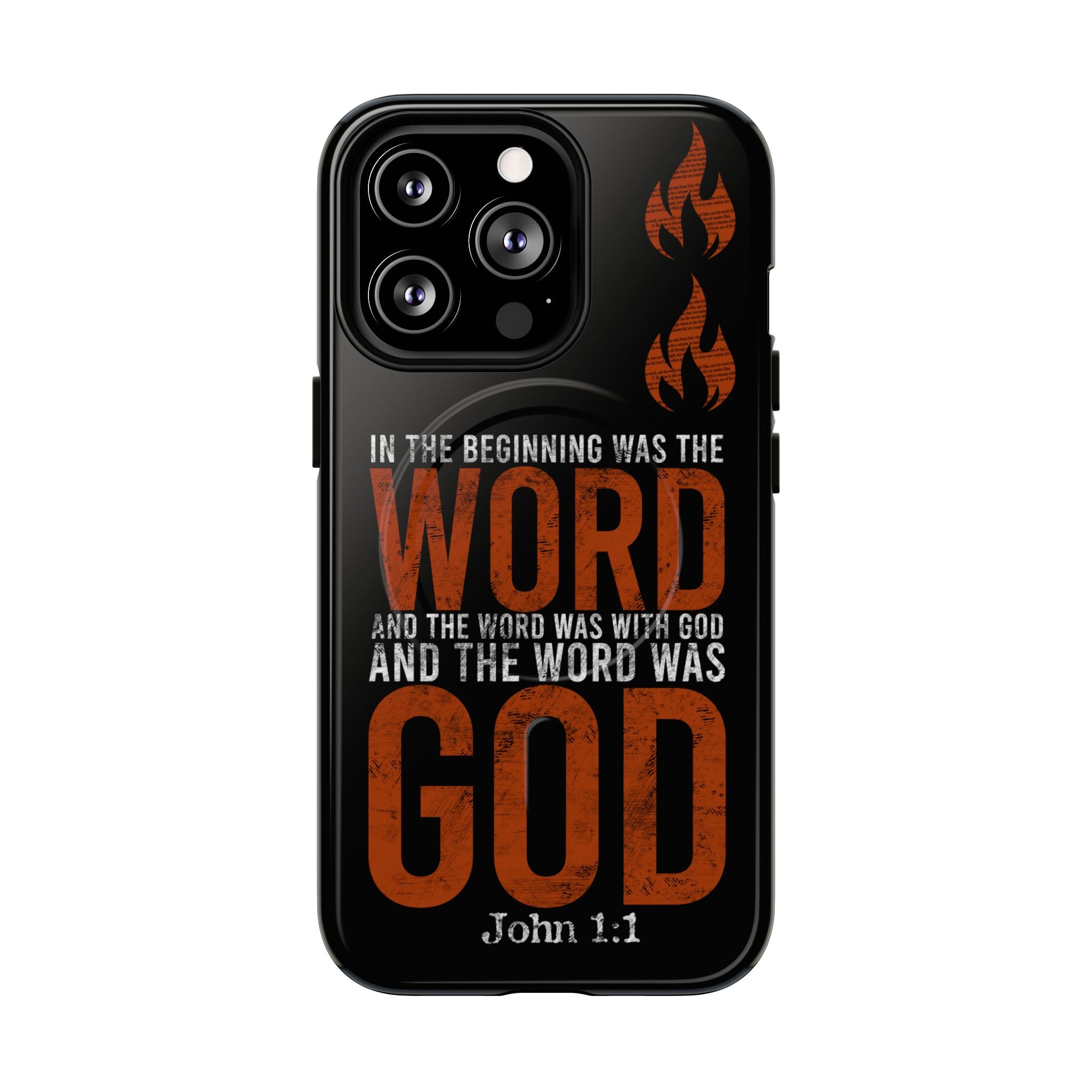 "The Word Was God" Refiner’s Fire Phone Case - Black Tough Magnetic Case