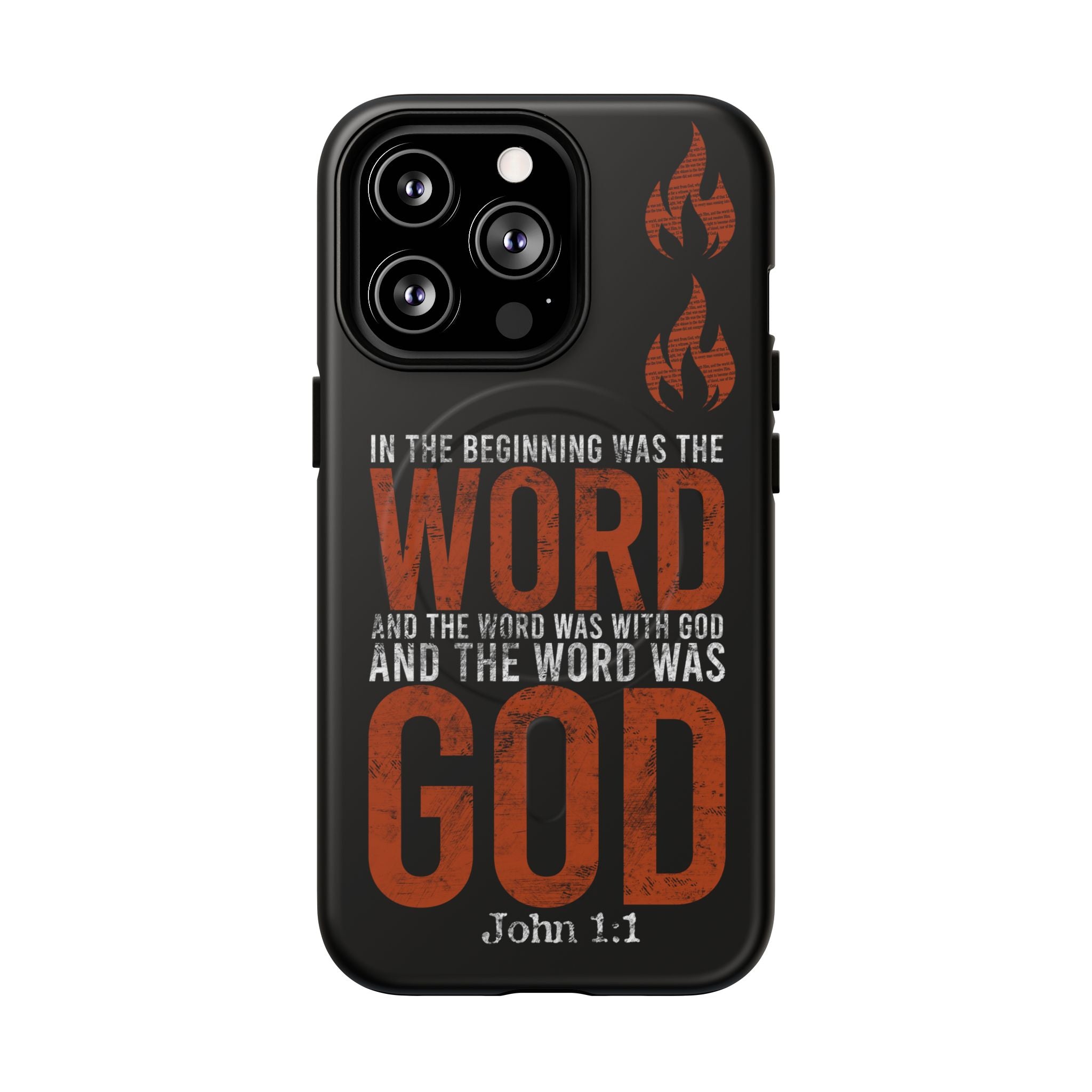 "The Word Was God" Refiner’s Fire Phone Case - Black Tough Magnetic Case