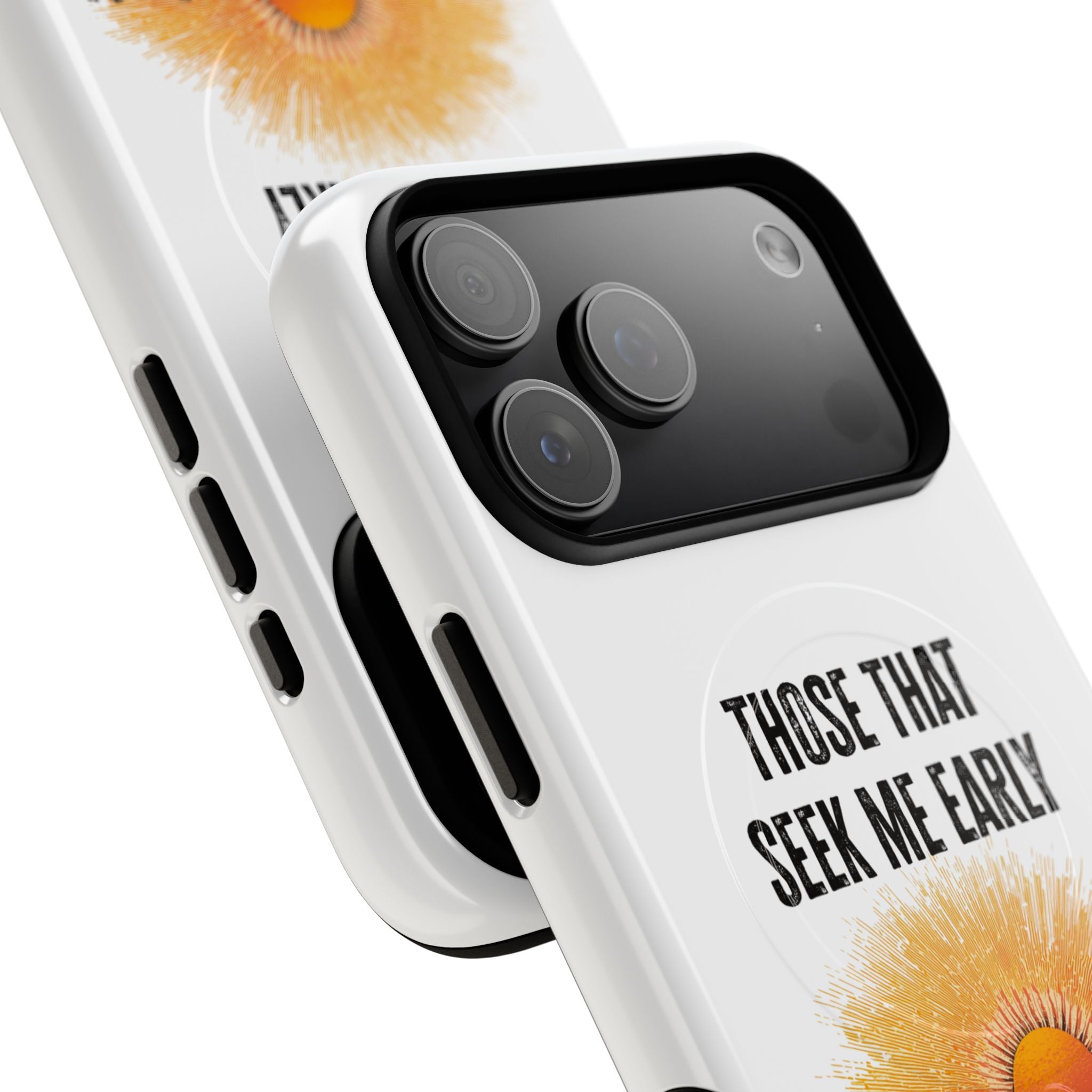 Seek Me Early—Tough Magnetic Cases (White)