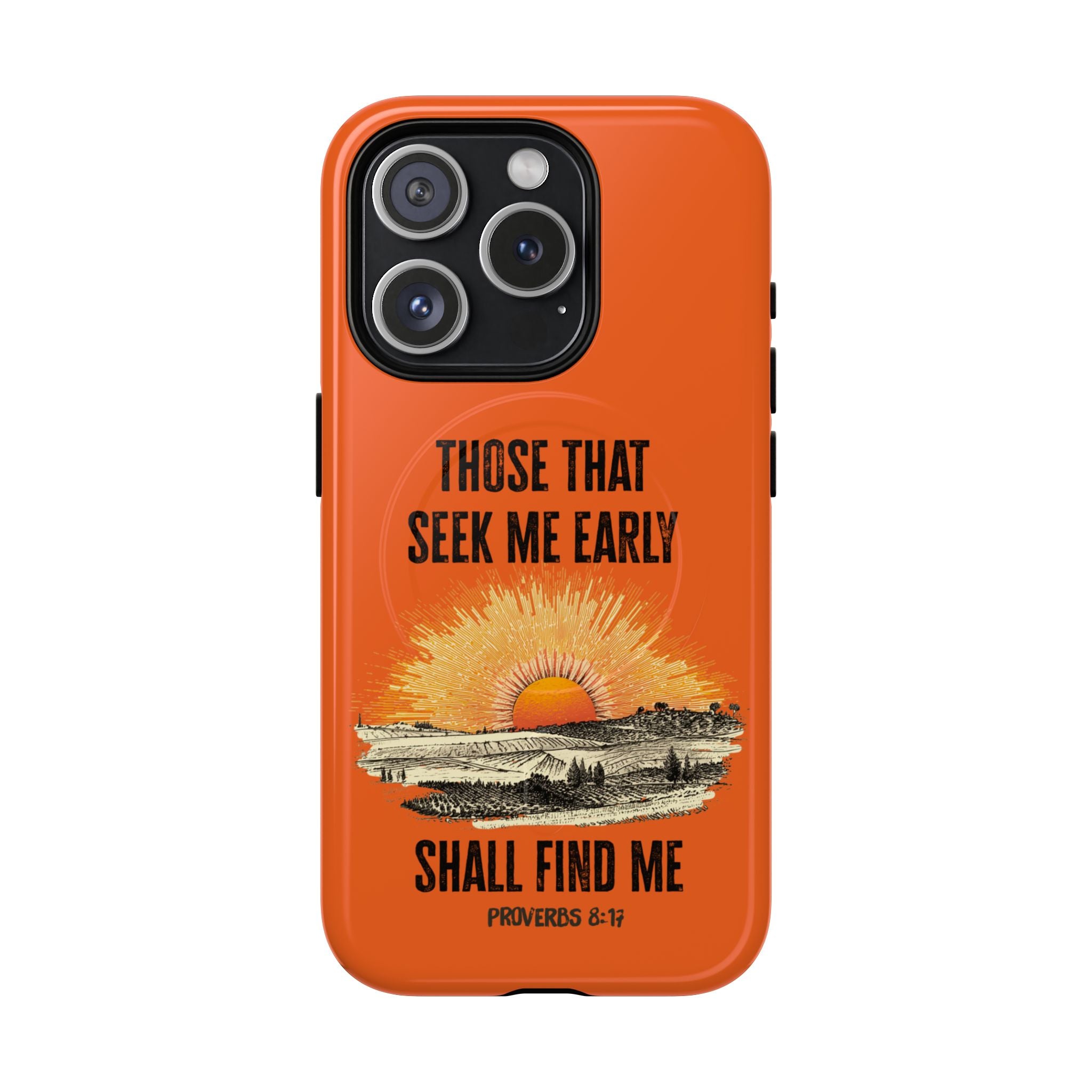Seek Me Early—Tough Magnetic Cases (Orange)