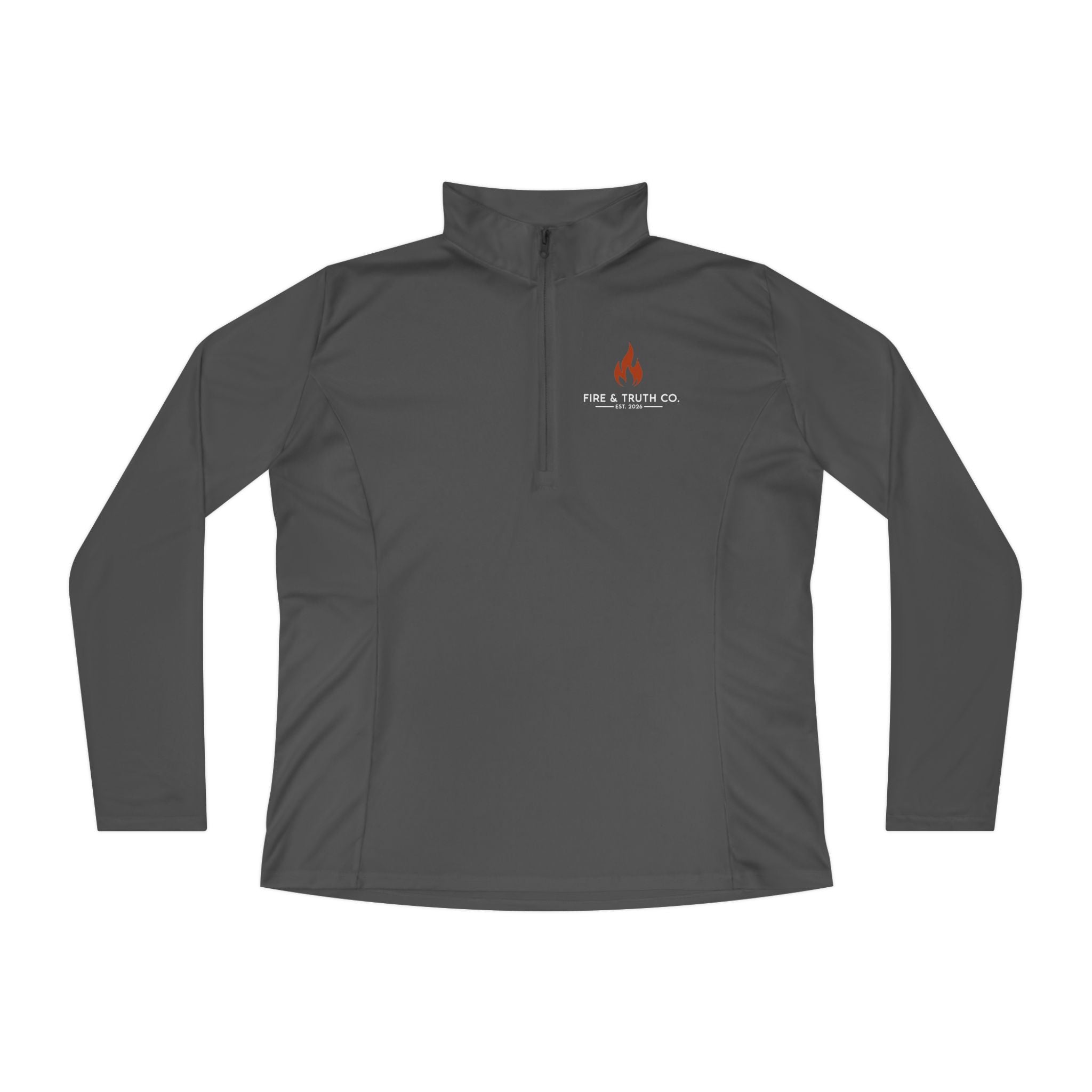 Fire + Truth Ladies Quarter-Zip Pullover | Sport-Tek LST357 Christian Apparel