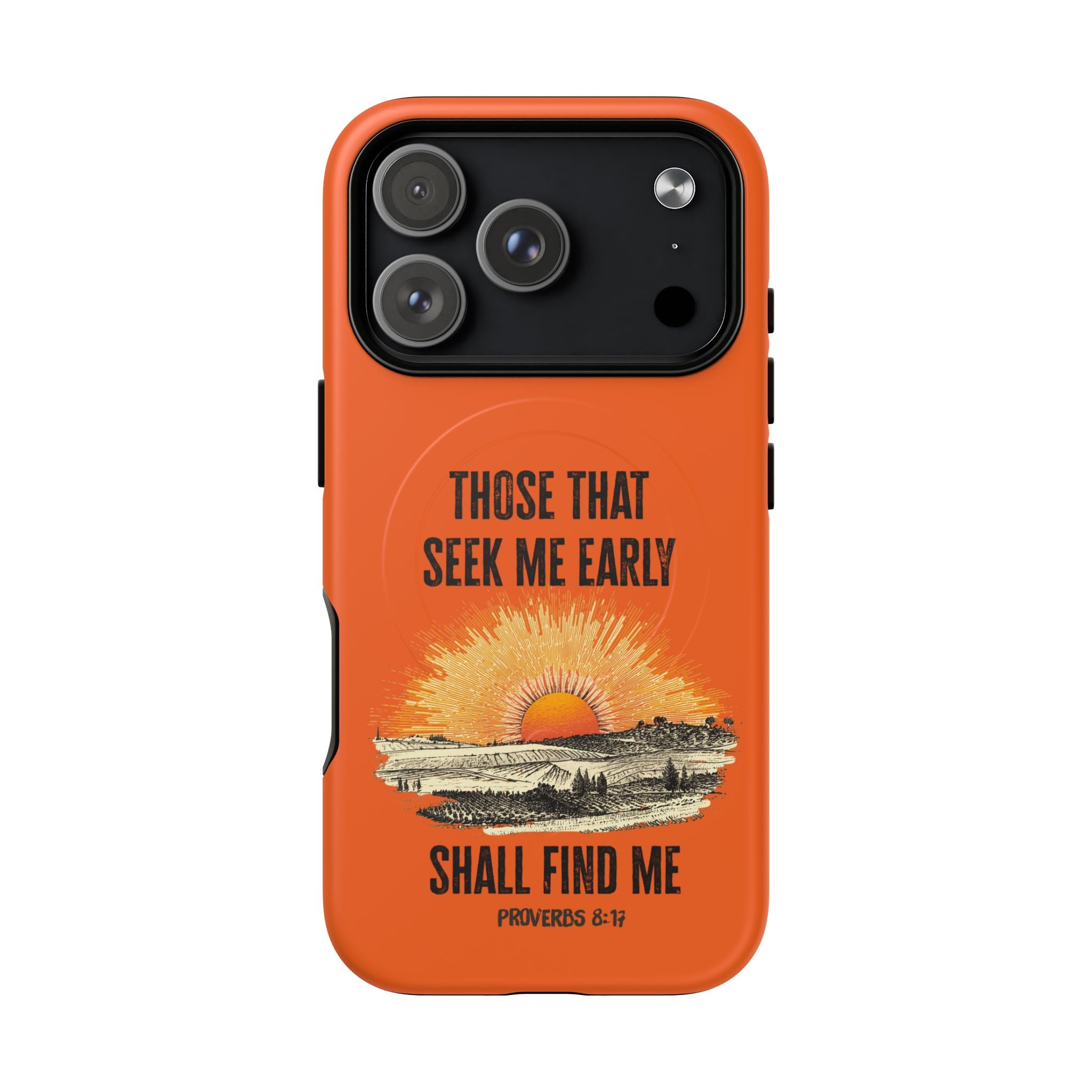 Seek Me Early—Tough Magnetic Cases (Orange)